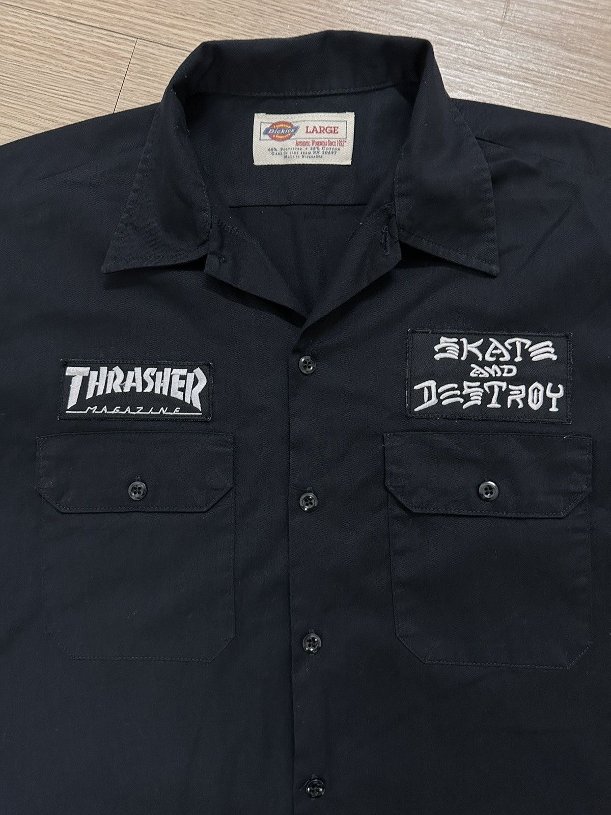 Rare Beautiful Dickies X Thrasher Double Pocket Work Shirt