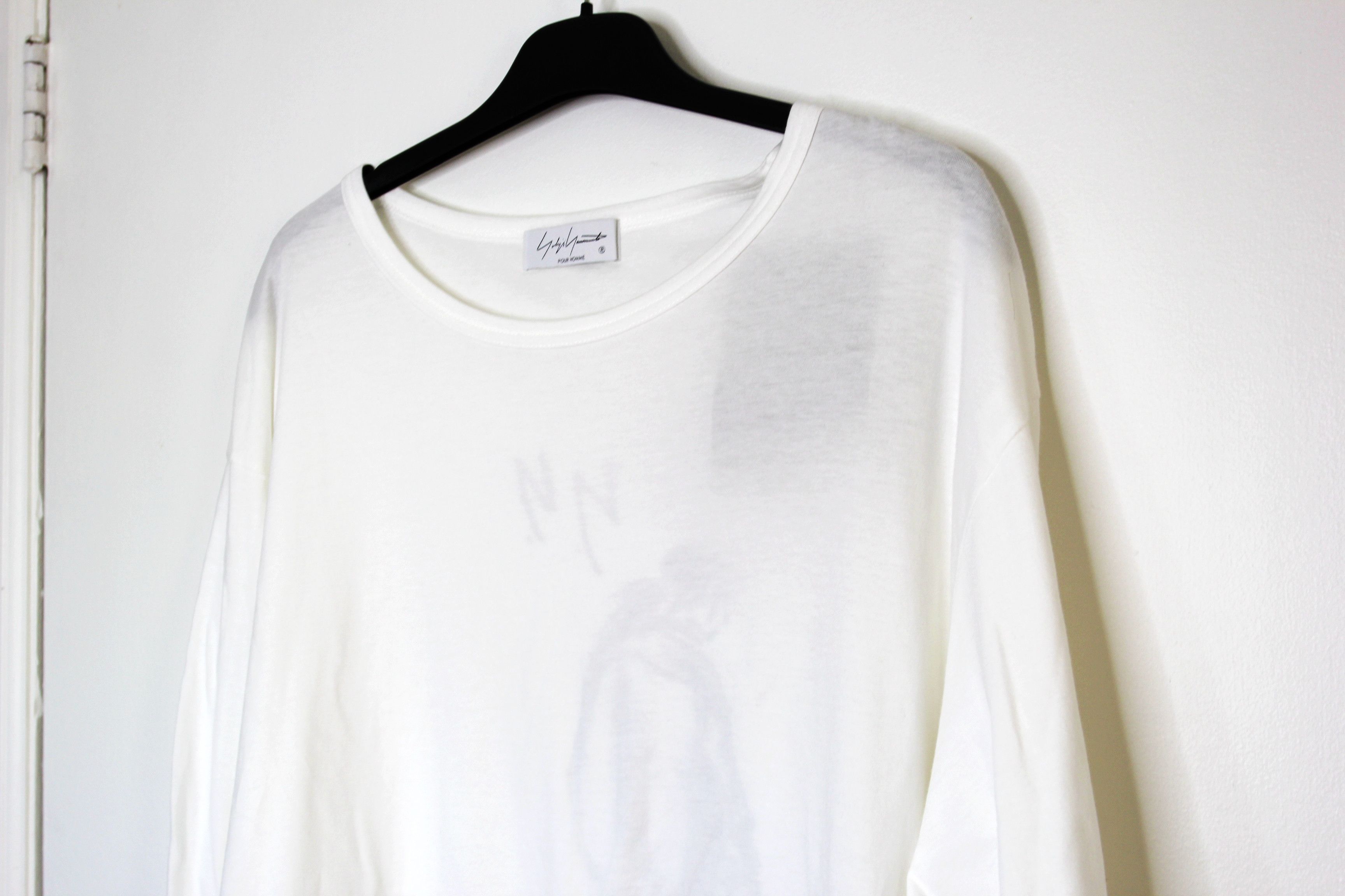 Yohji Yamamoto BNWT SS25 YOHJI YAMAMOTO POUR HOMME PRINT LS TSHIRT 3 Size US L / EU 52-54 / 3 - 4 Thumbnail