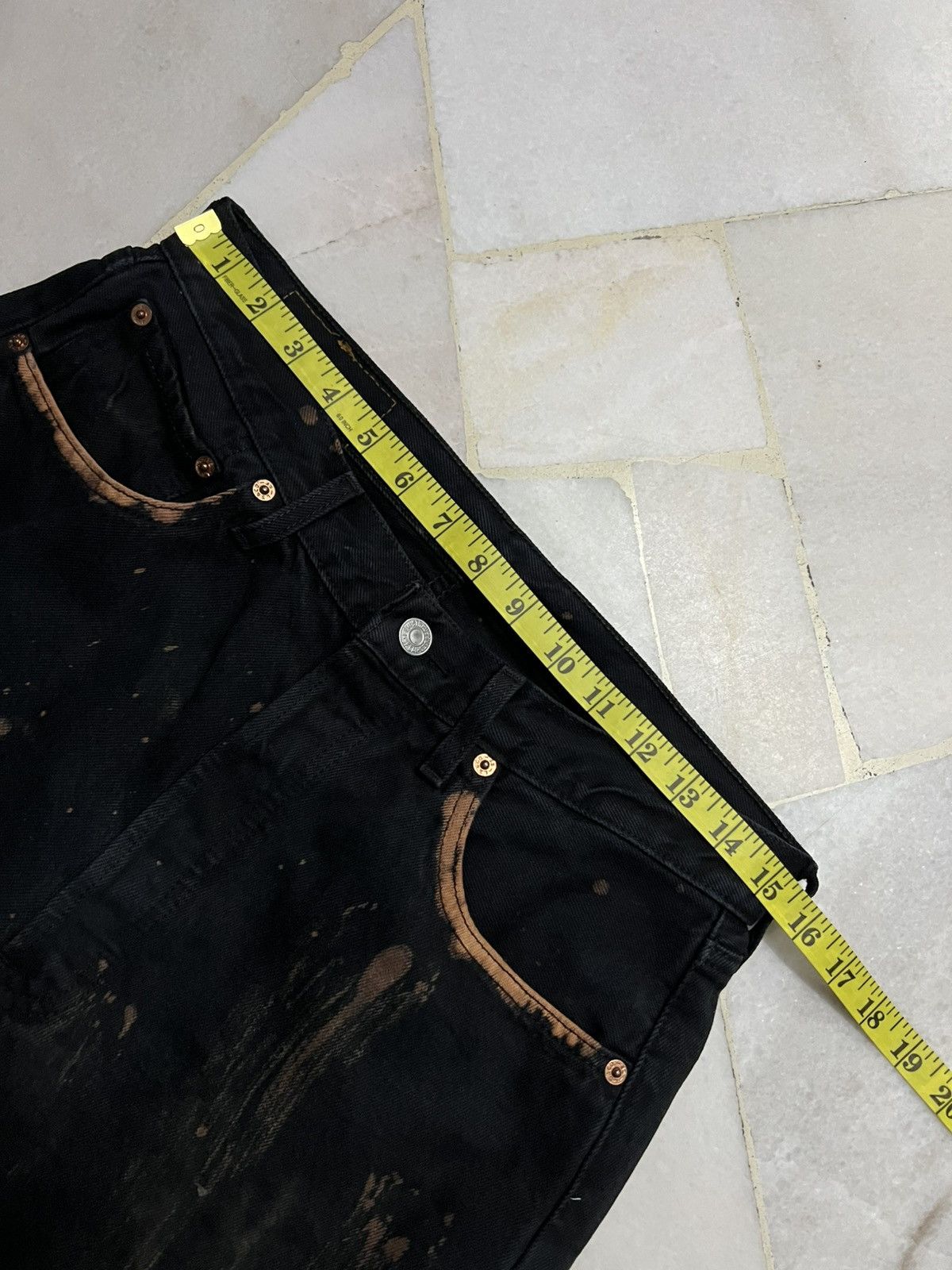 Levi's 💥Insane 90’s Levis 501 Distressed Black Jeans Size US 30 / EU 46 - 3 Thumbnail