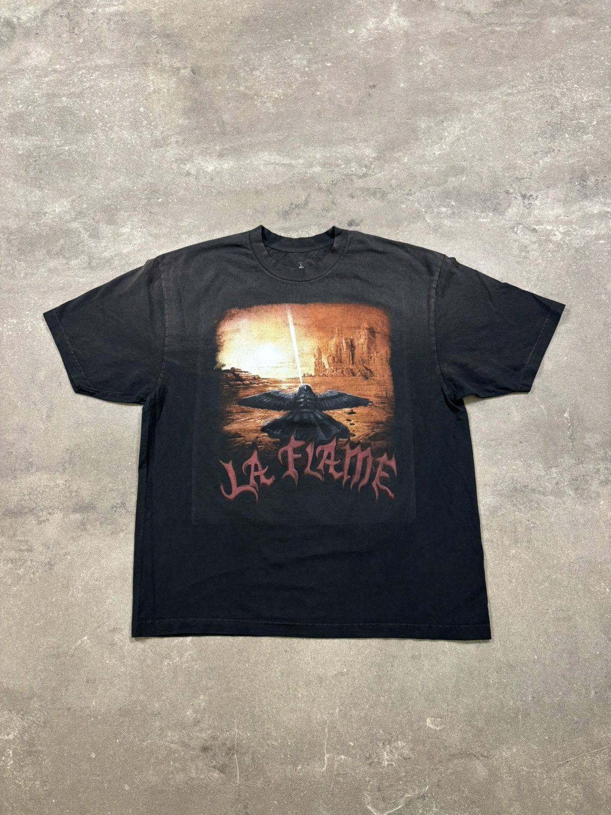 Travis Scott Travis Scott Coachella Exclusive La Flame Utopia Tee, Black Size US M / EU 48-50 / 2 - 1 Thumbnail
