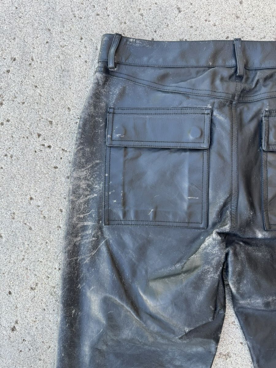 Rick Owens Rick Owens Hollywood SS25 Distressed Leather Pants Size US 32 / EU 48 - 3 Thumbnail
