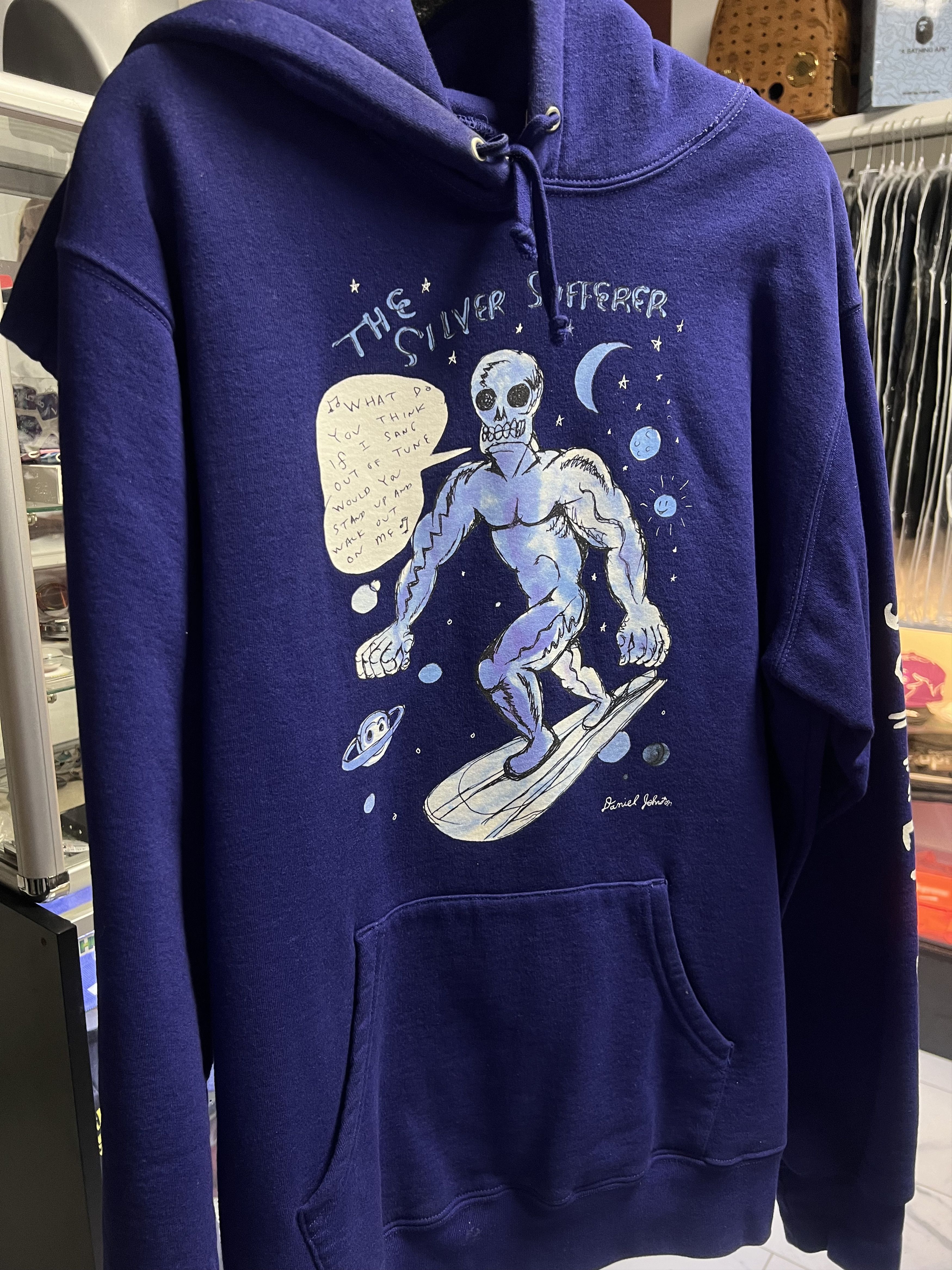 【Supreme】DANIEL JOHNSTON LOGO HOODED SWEATSHIRT【kse979】 Supreme Daniel Johnston Hooded Sweatshirt Hoodie Black