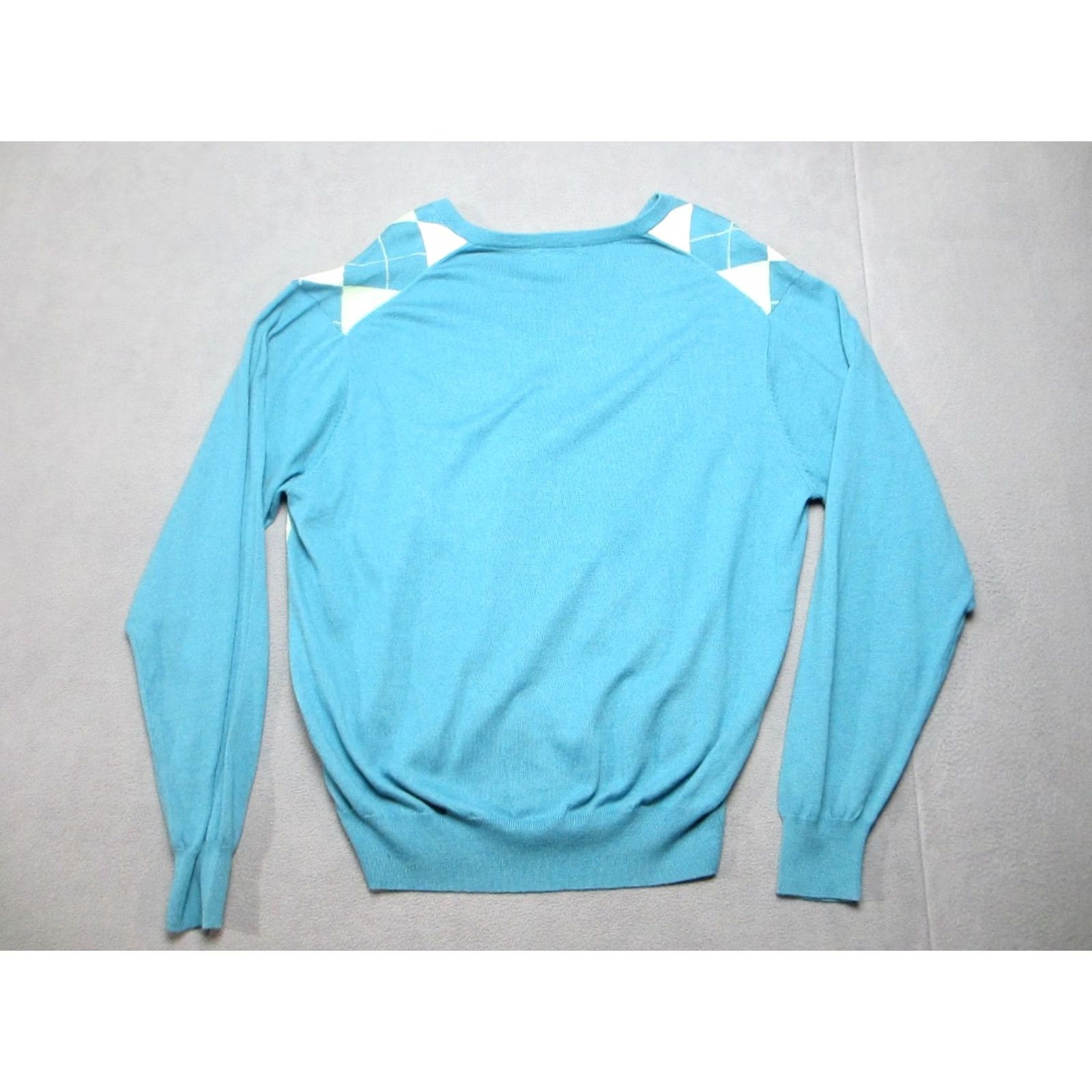 Peter Millar Peter Millar Sweater Mens XL Blue Green Argyle Luxury Cashmere Blend Long Sleeve V-Neck Knit Pullover Regular Fit Mens Olny? Size US XL / EU 56 / 4 - 6 Thumbnail