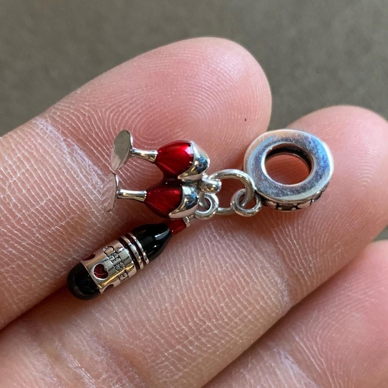 Other NWOT Red Wine & Glasses Dangle Charm Sterling Silver 925 Size ONE SIZE - 9 Thumbnail