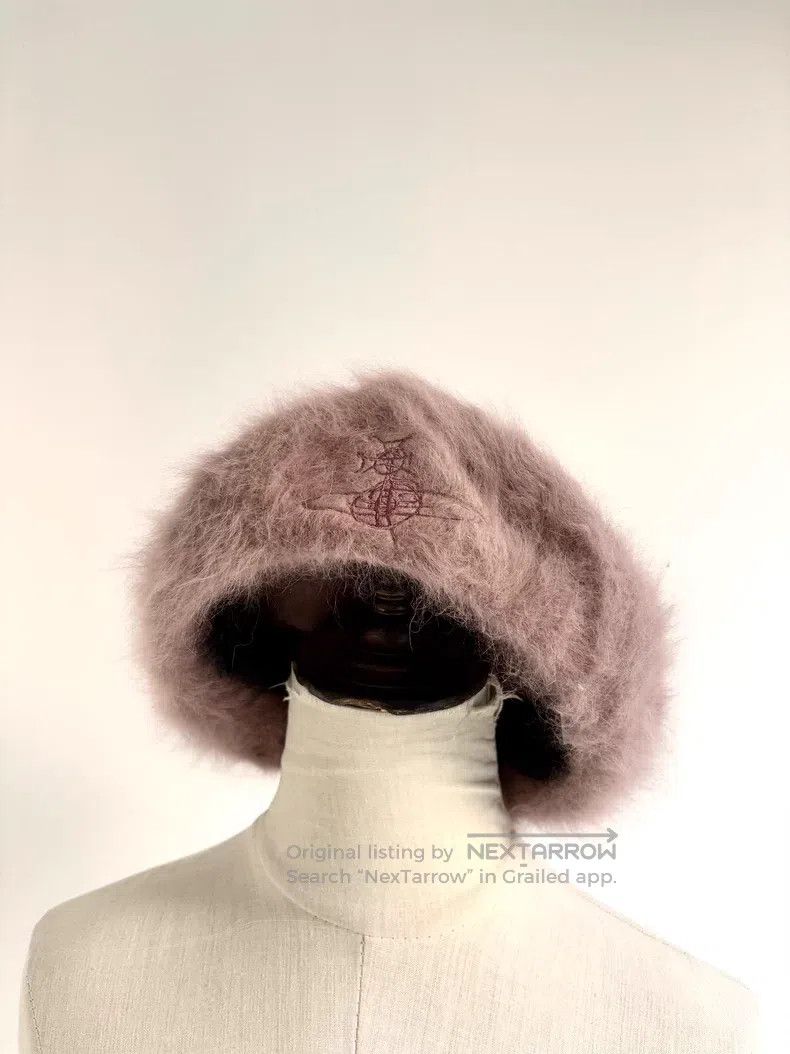 Vivienne Westwood Vivienne Westwood Fawn Brown Long Furred Saturn Beret Size ONE SIZE - 1 Thumbnail
