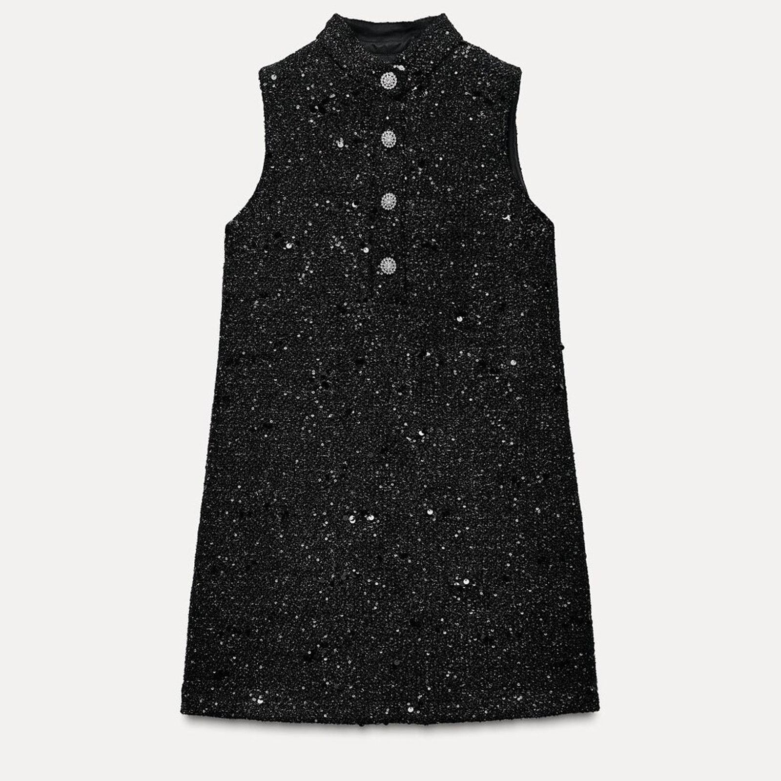 Zara ZARA Textured A-Line Dress Size L / US 10 / IT 46 - 11 Thumbnail