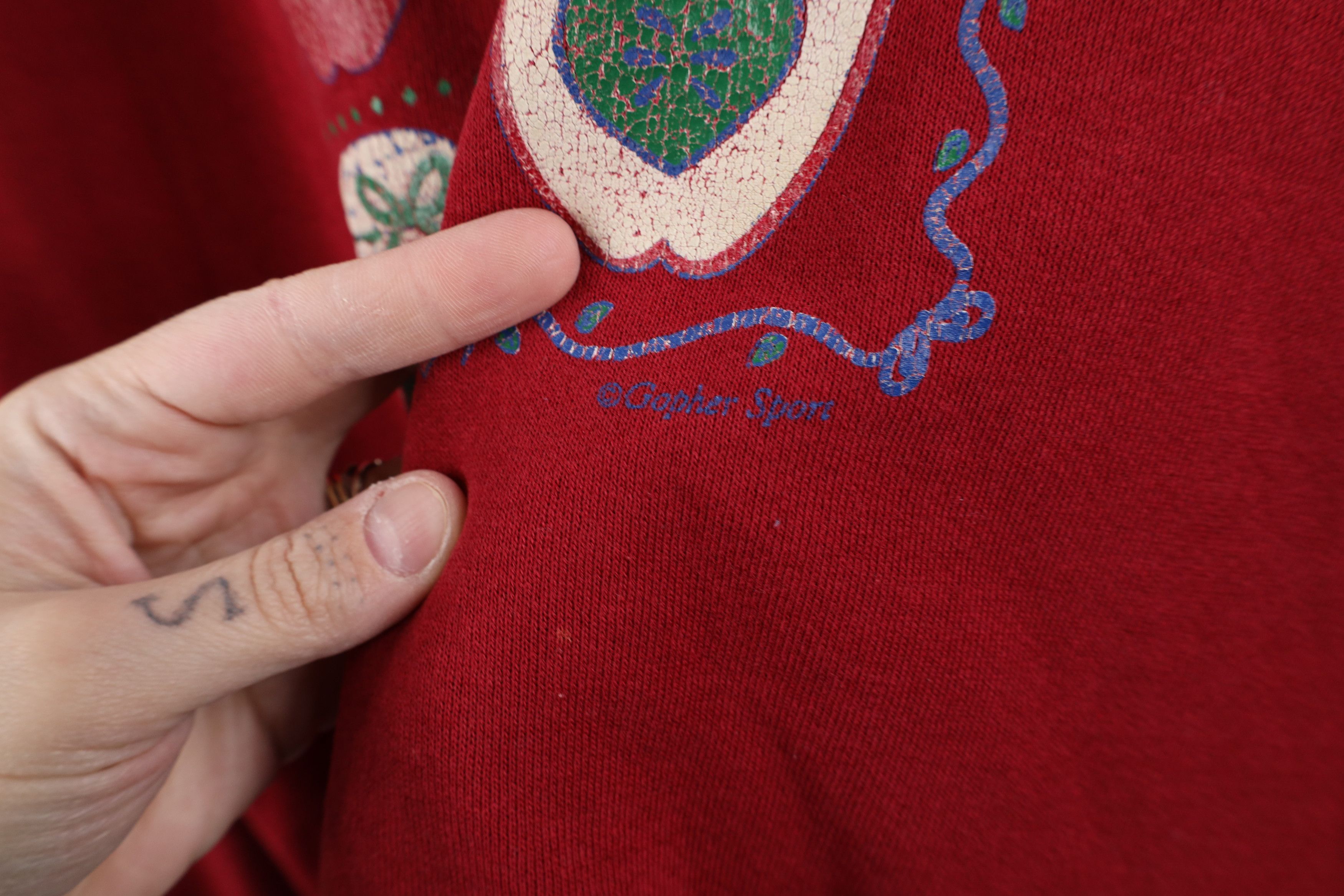 Vintage Vintage 90s Streetwear Country Farmhouse Apple Sweatshirt Size L / US 10 / IT 46 - 5 Thumbnail