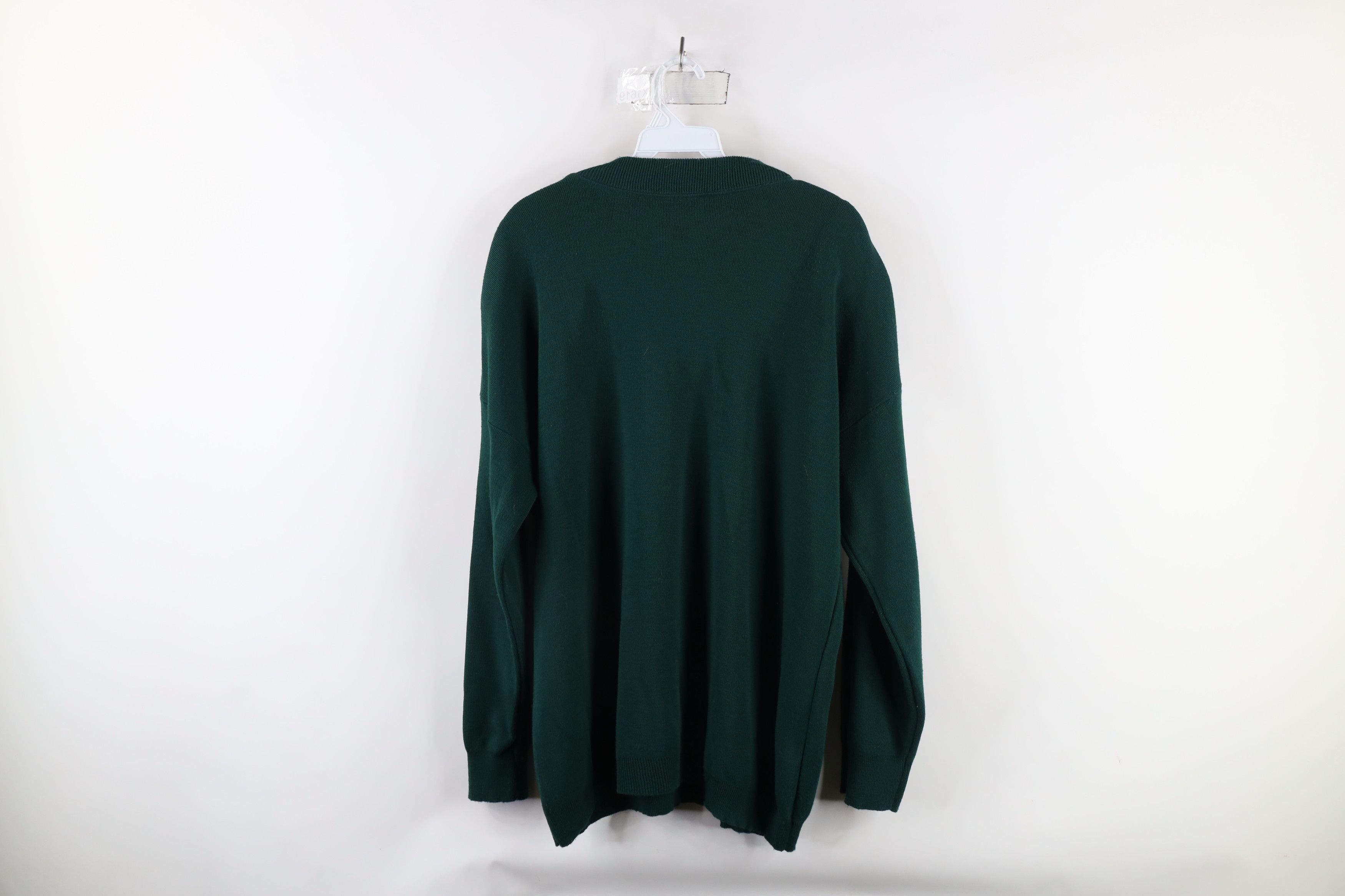 Orvis × Vintage Vintage 90s Orvis Knit Mock Neck Sweater Green Acrylic USA Size XL / US 12-14 / IT 48-50 - 8 Thumbnail