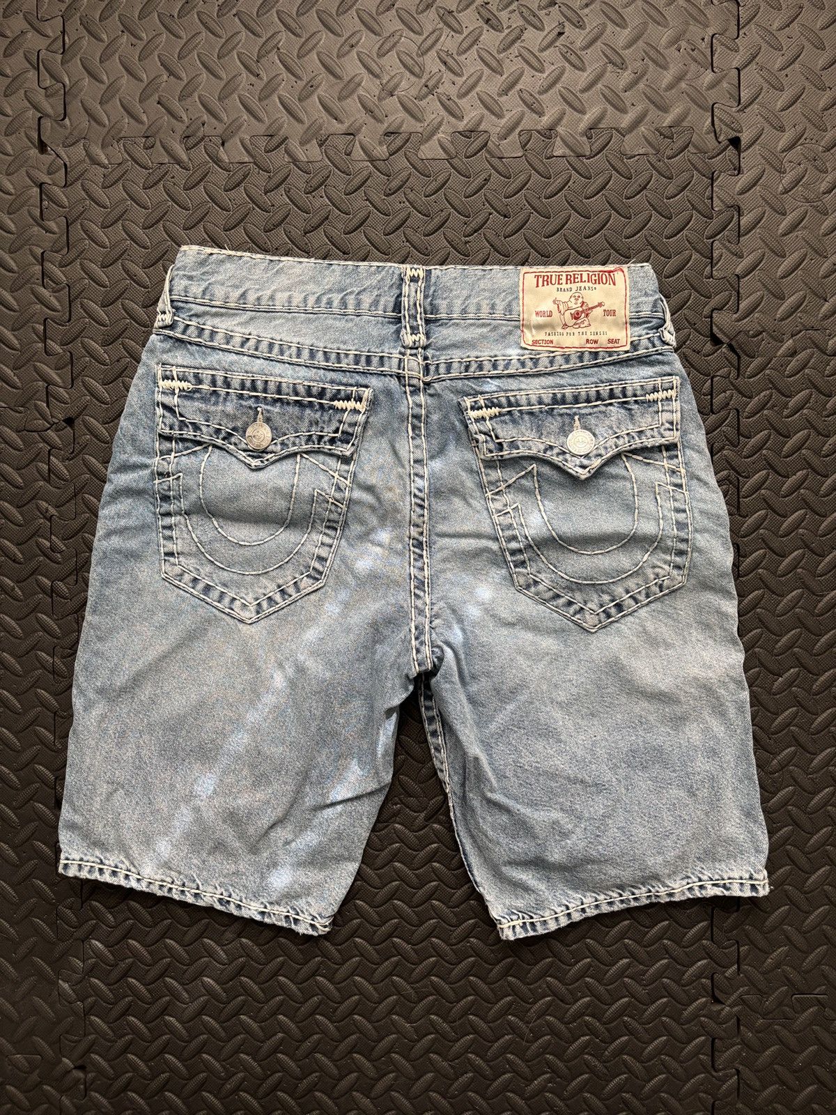 True Religion True Religion Spell-Out Stitched Denim Shorts Size US 32 / EU 48 - 5 Thumbnail