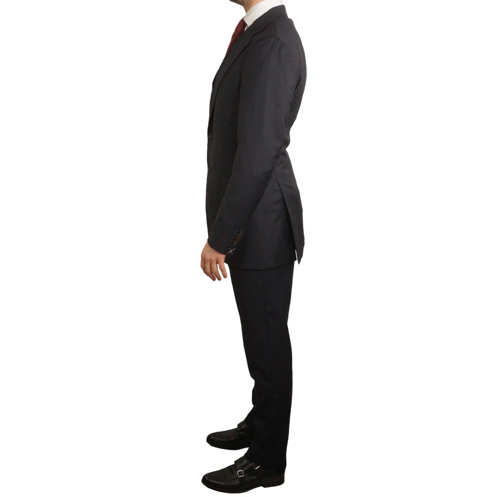 Suitsupply Men Suitsupply 3 Piece Suit La Spalla Navy Peak Lapel US40L Size 40L - 4 Thumbnail