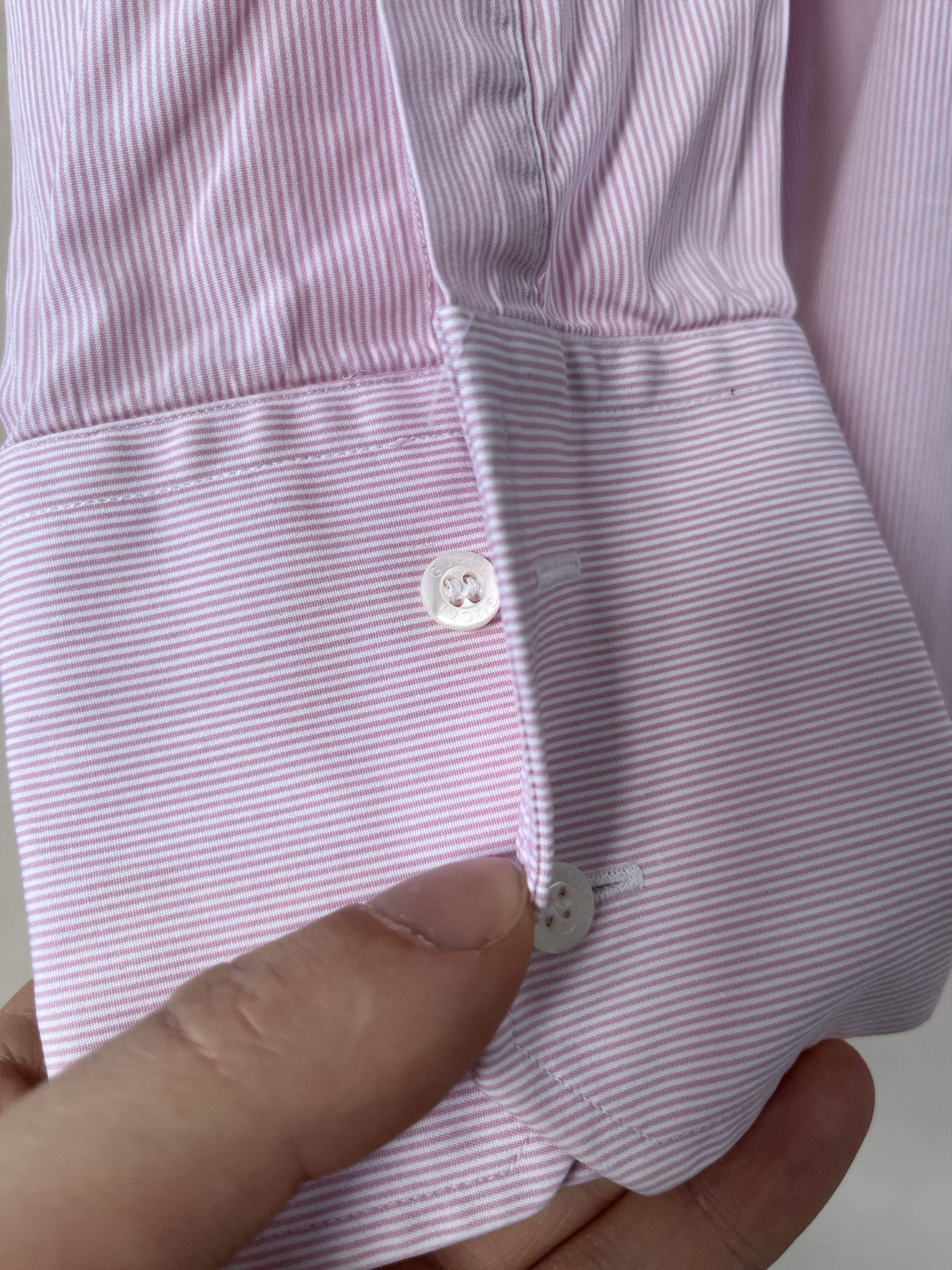 Gucci Gucci Men’s Fitted Striped Button Up Long Sleeve Shirt Size US XL / EU 56 / 4 - 2 Thumbnail