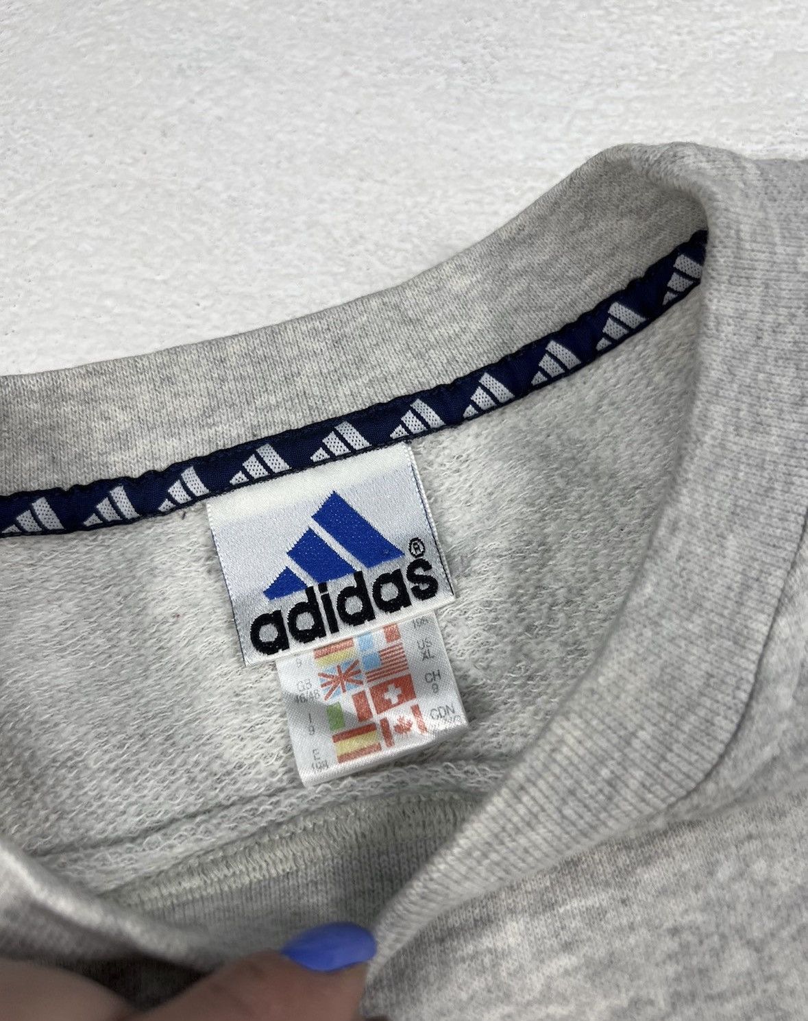 Vintage Adidas 80’s Big Logo Crewneck Vintage Sweatshirt Oversized Size US XL / EU 56 / 4 - 5 Thumbnail