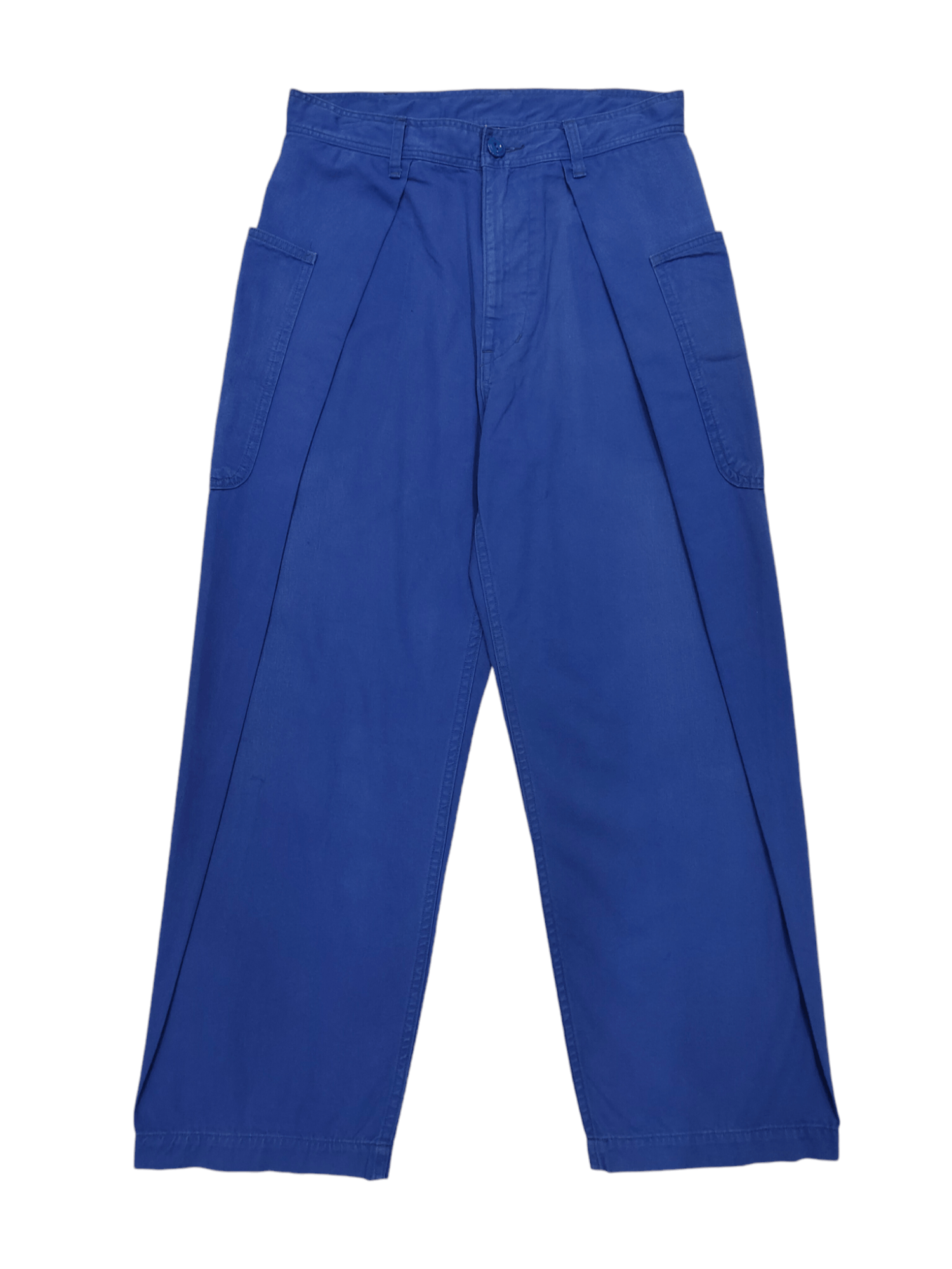 Japanese Brand Go to Hollywood Asymmetrical Pleated Wide Utility Work Pants Size US 30 / EU 46 - 1 Thumbnail