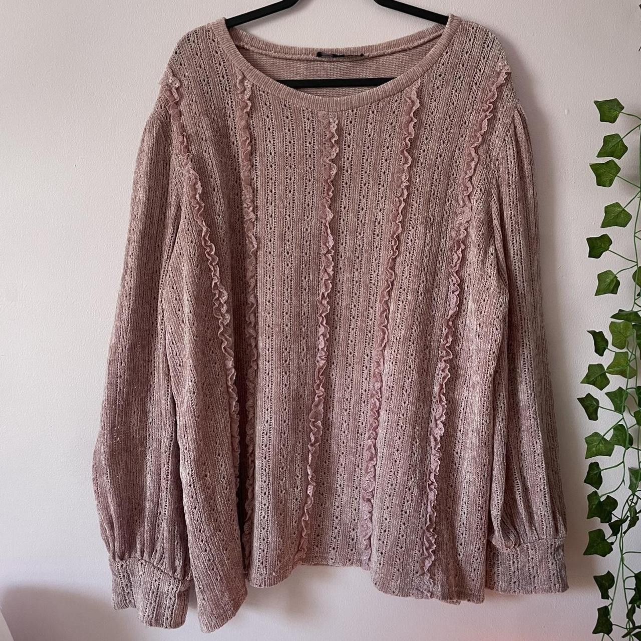 Other Pink Frilly Suzanne Betro Sweater Size XXL / US 16-18 / IT 52-54 - 1 Thumbnail