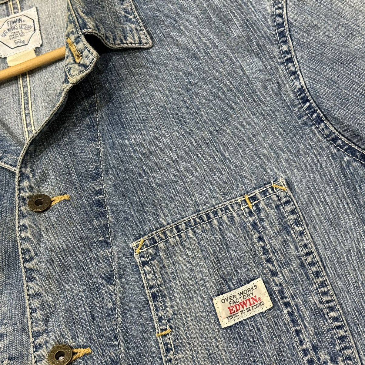 Edwin Vintage Edwin Chore Worker Distressed Denim Jacket Size US M / EU 48-50 / 2 - 7 Thumbnail