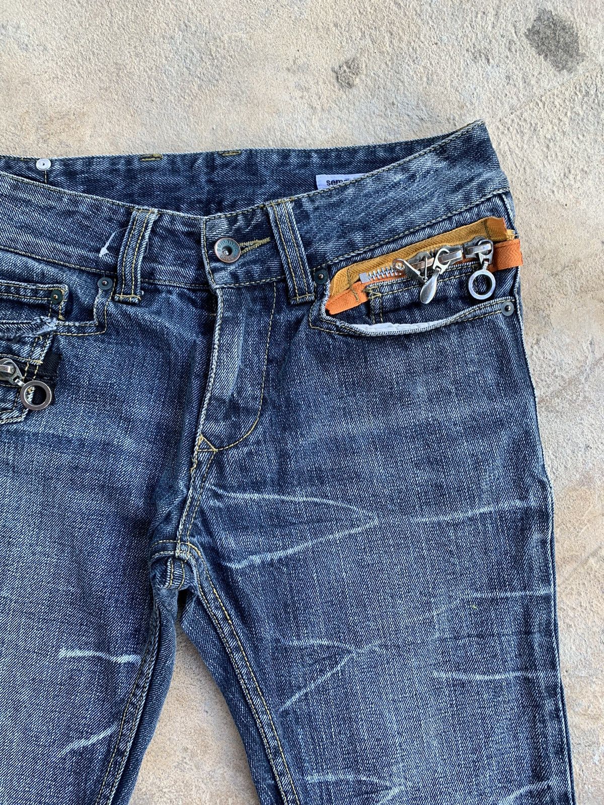 Japanese Brand × Le Grande Bleu (L.G.B.) × semanticdesign Semantic Design Flare Jeans Distressed Denim Size US 30 / EU 46 - 9 Thumbnail