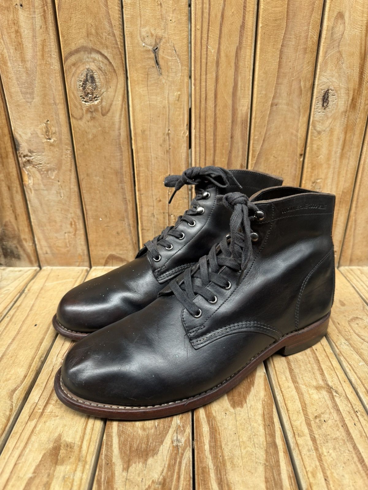 Wolverine Wolverine 1000 Miles Black Leather Boots sz USA 9 D Size US 9 / EU 42 - 1 Thumbnail