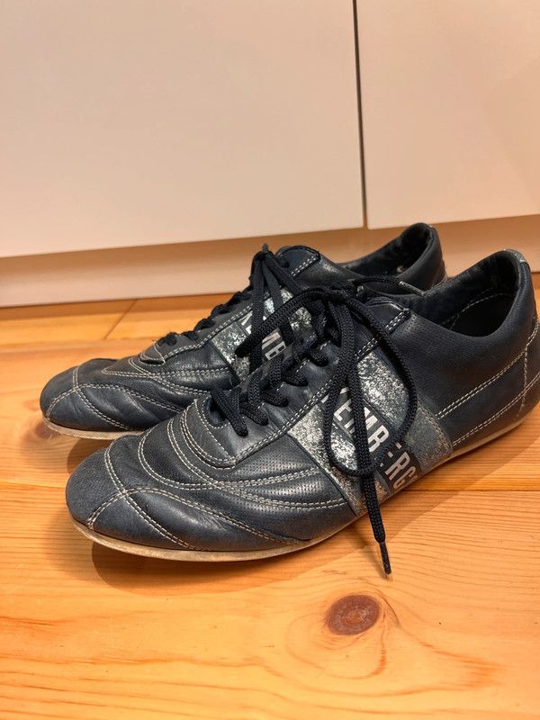 Dirk Bikkembergs Black Leather Trainers Soccer Shoes Football Sneakers y2k Size US 6 / EU 39 - 4 Thumbnail