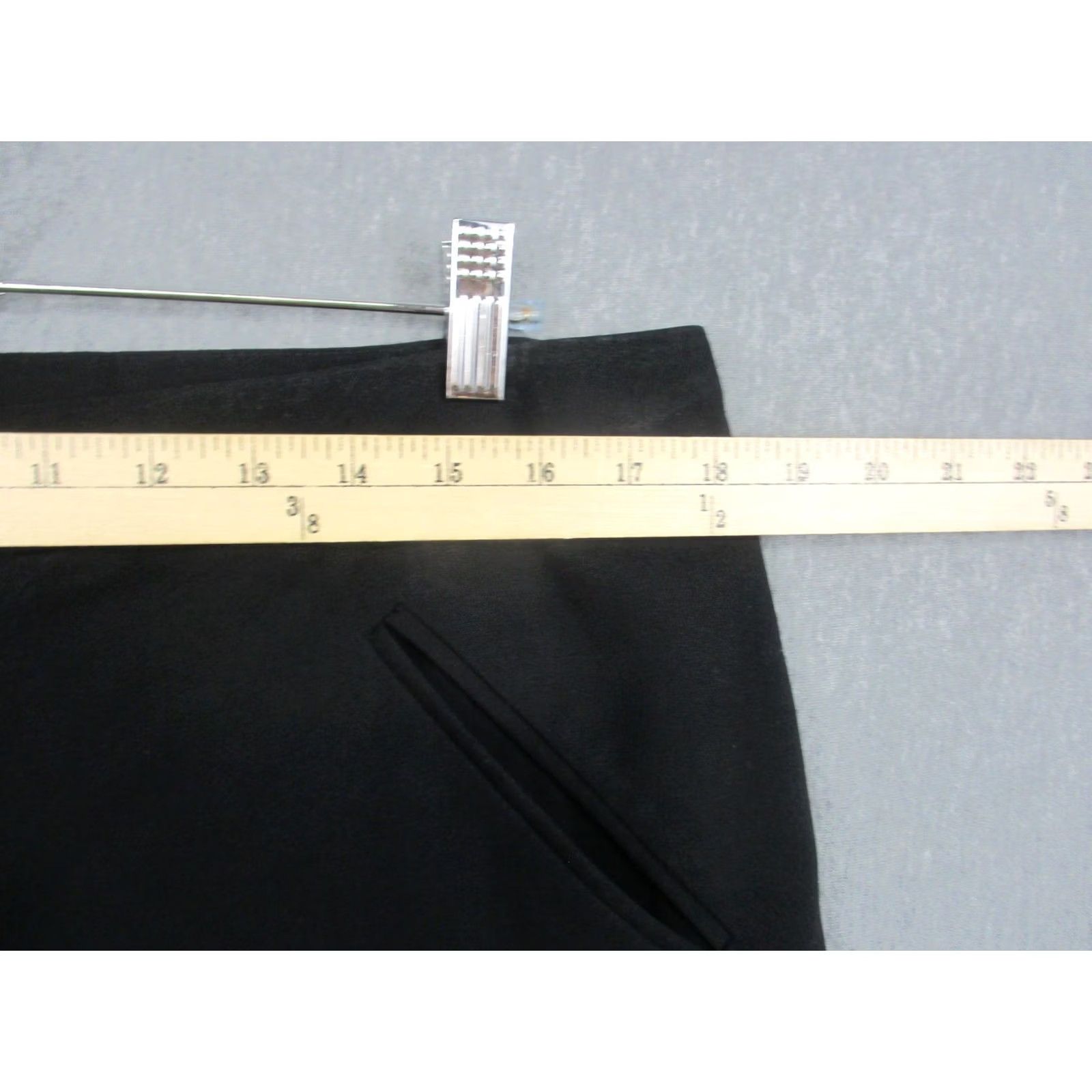 Vintage Tahari Arthur S. Levine Pants Womens 14 Black Stretch Dress Career Straight Leg Size 36" / US 14 / IT 50 - 4 Thumbnail