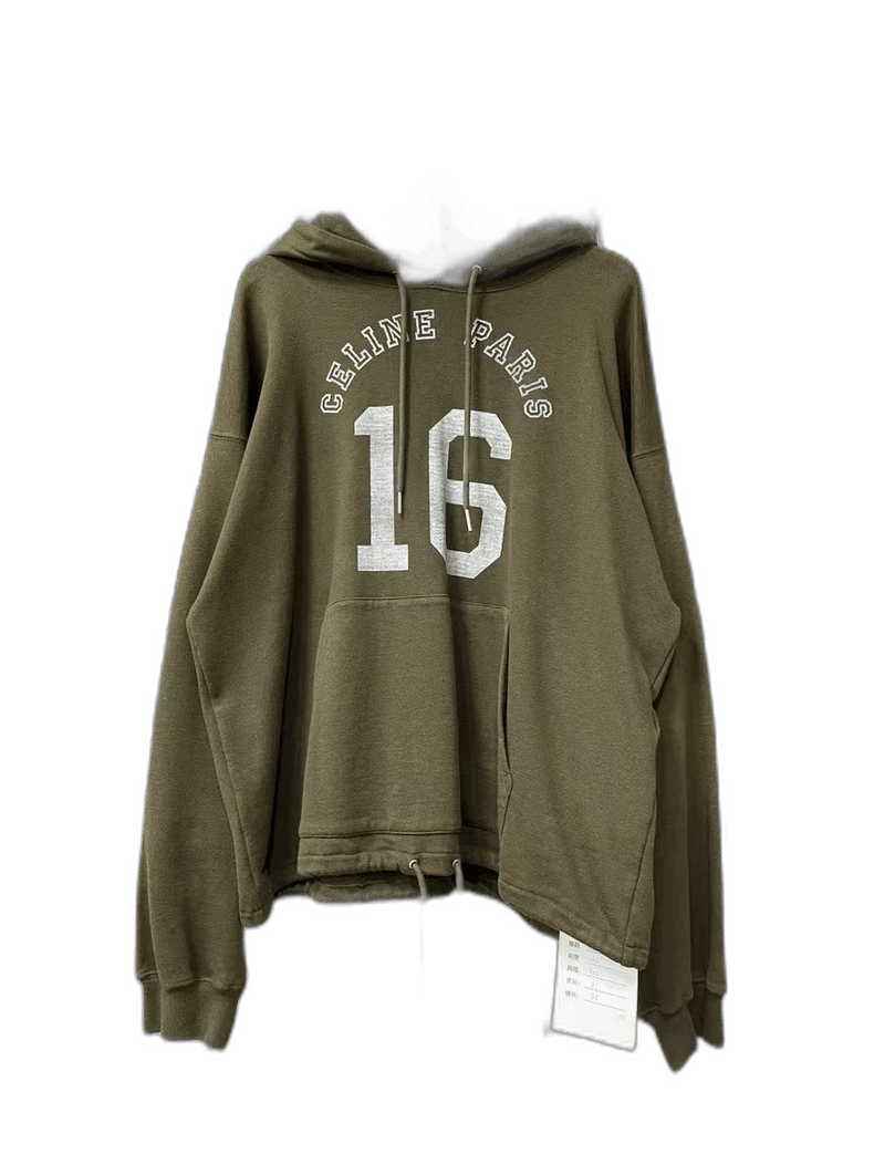 Celine Celine Green Graphic Hoodie Sweatshirt Size US M / EU 48-50 / 2 - 1 Thumbnail