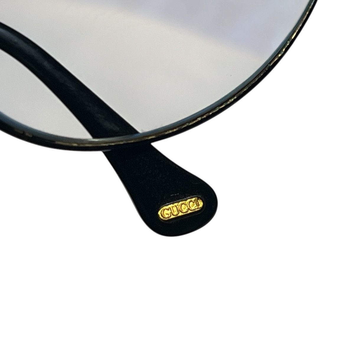 Gucci GUCCI Vintage Gold Temple Glasses Size ONE SIZE - 2 Thumbnail