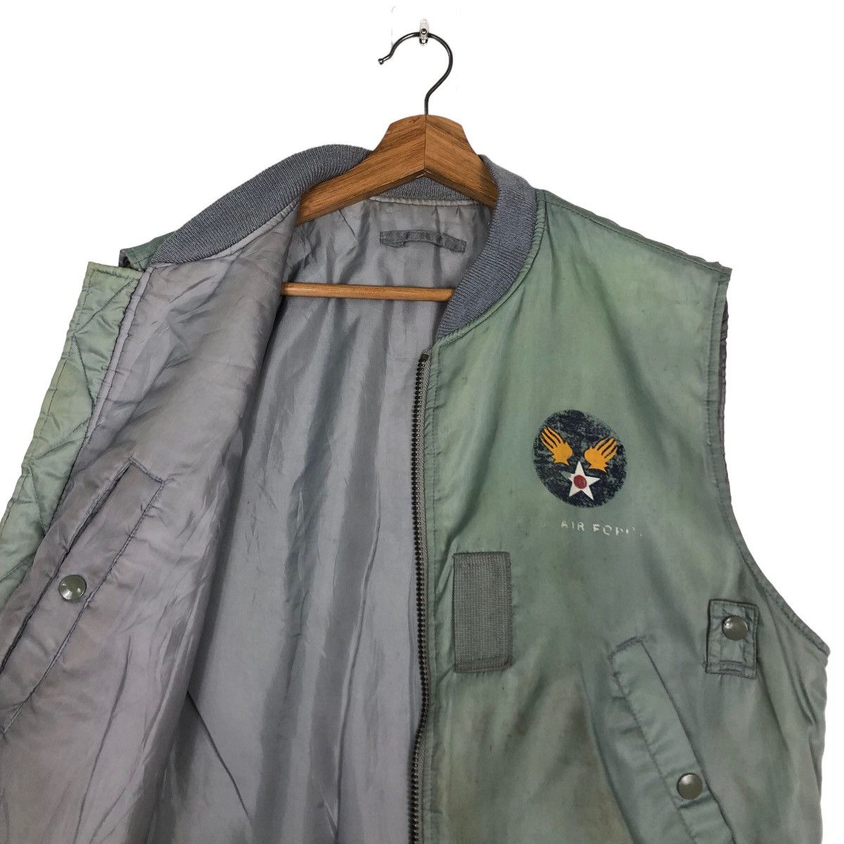 Other 🔥Vintage Fly Bomber Vest Jacket USN Military Biker Size US M / EU 48-50 / 2 - 12 Thumbnail