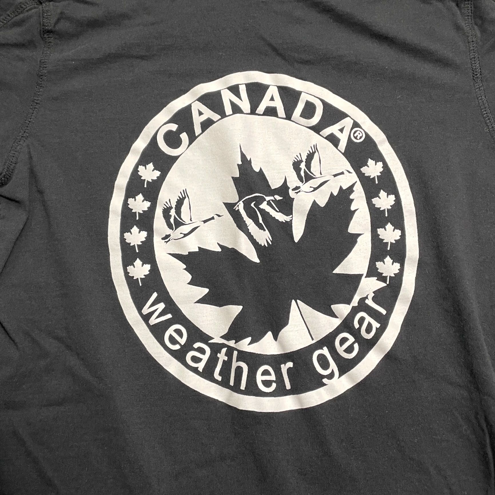 Vintage VINTAGE? No. Canada Weather Gear Shirt Mens S Black Crew Neck Short Sleeve Tee Size US S / EU 44-46 / 1 - 4 Thumbnail