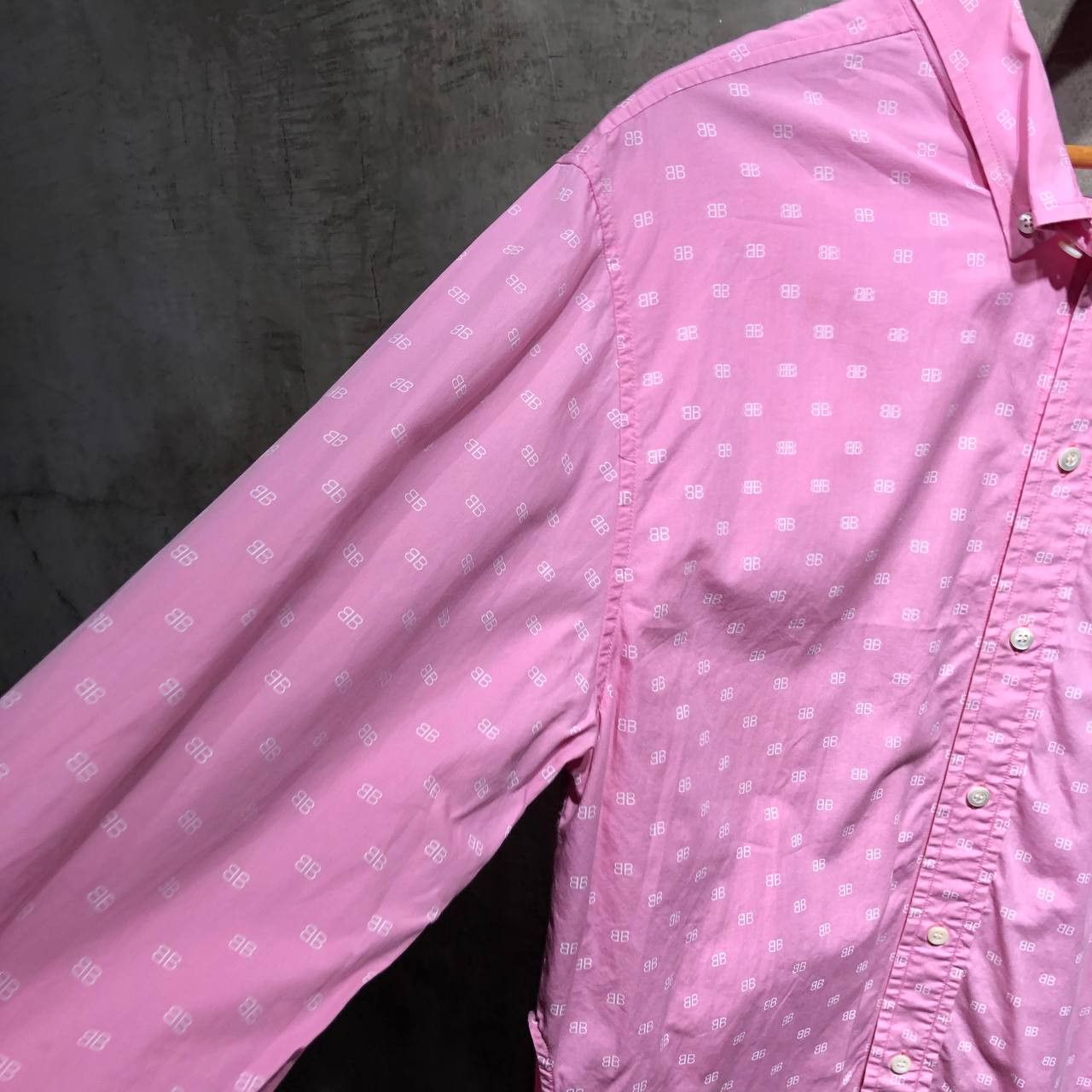 Balenciaga Balenciaga BB logo all over print poplin shirt Size L / US 10 / IT 46 - 6 Thumbnail