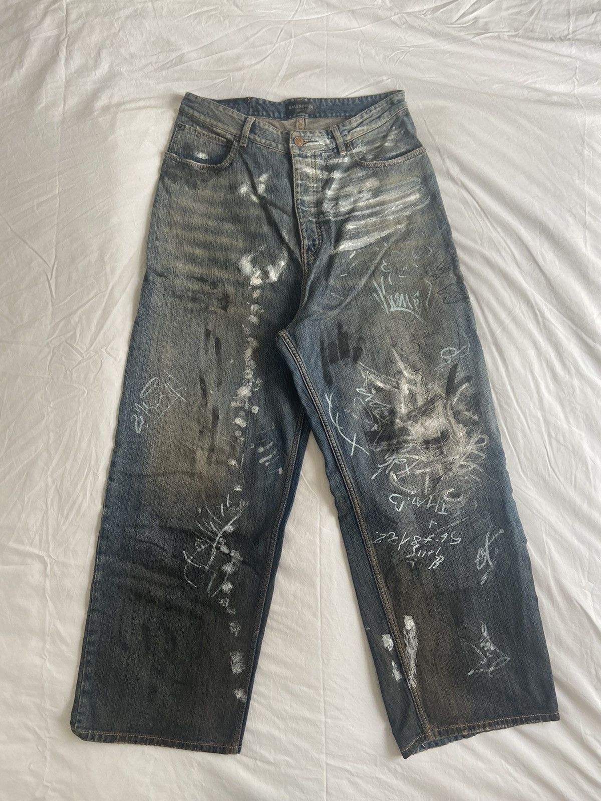 Balenciaga Graffiti Jeans | Grailed