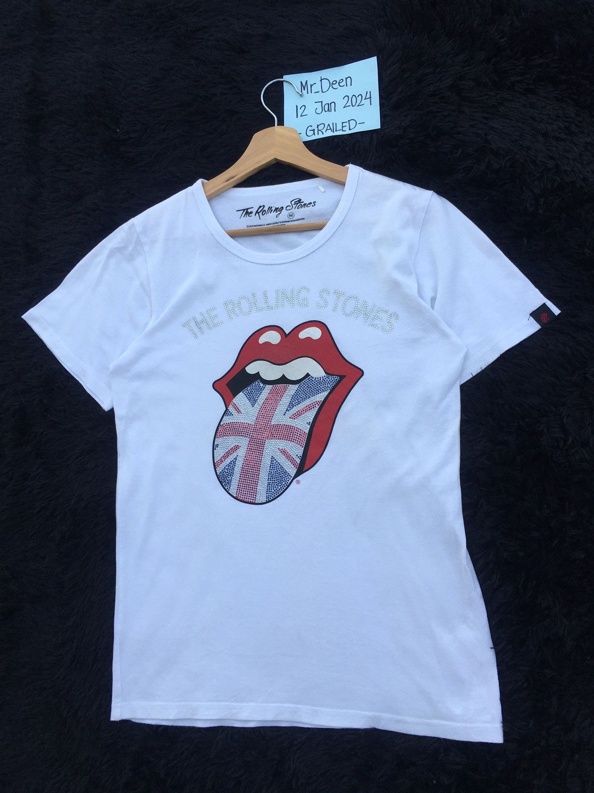 Band Tees Rare The Rolling Stones Rhinestones US Flag Tshirt Size US S / EU 44-46 / 1 - 4 Thumbnail
