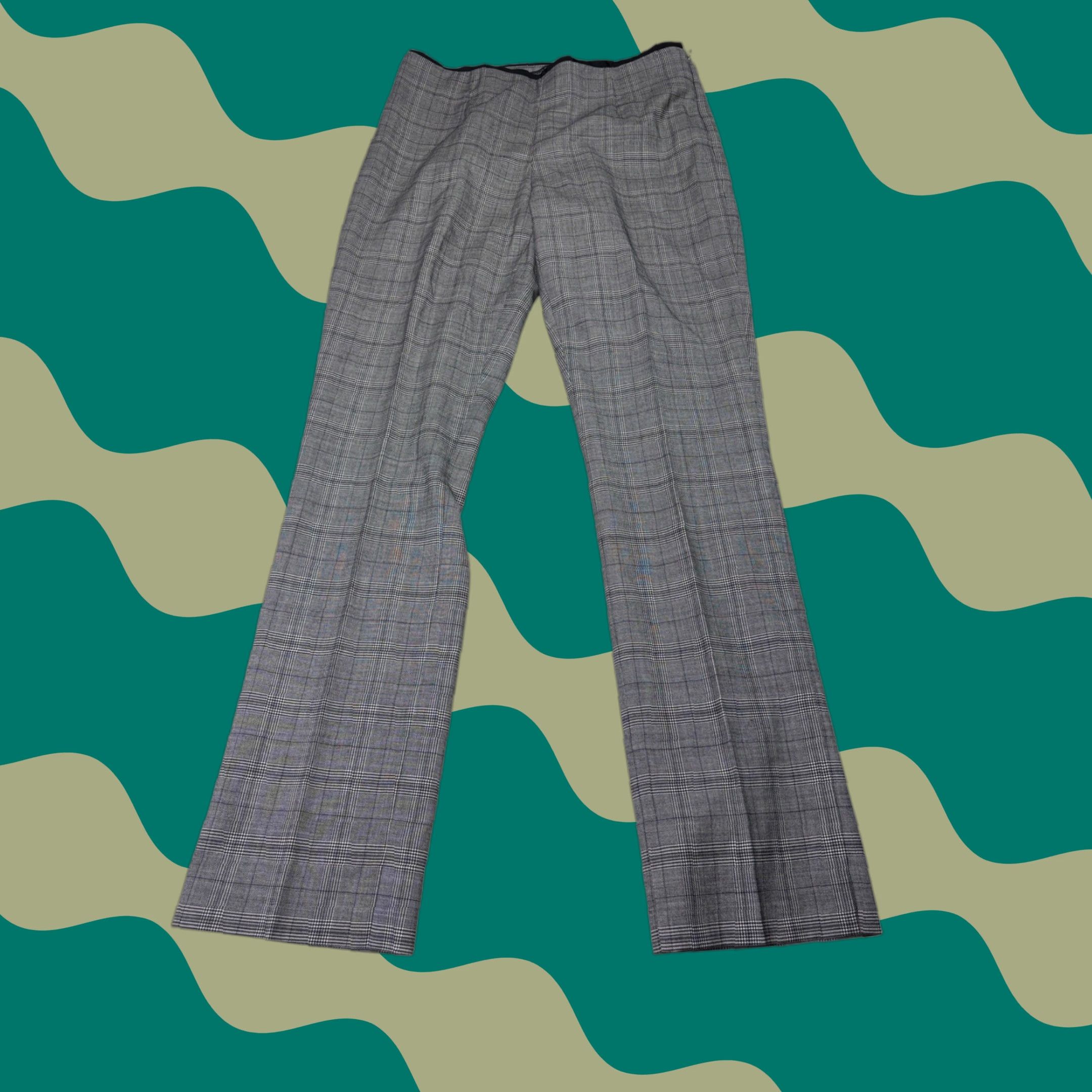 Brooks Brothers Brooks Brothers 346 Lucia Fit Wool Dress Pants Gray Plaid Womens Size 4 W30 L31 Flat Front Stretch Wool Spandex Lined Business Workwear Class ic Size 27" / US 4 / IT 40 - 1 Thumbnail