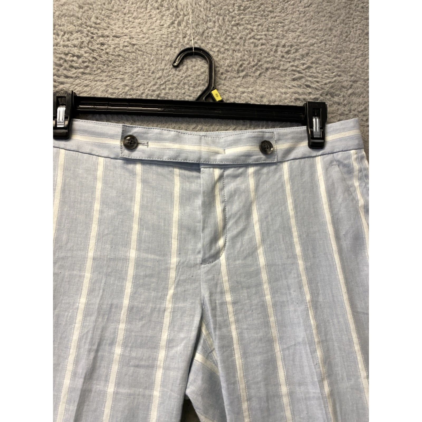 Banana Republic Vintage Banana Republic Linen Blend Pants Women Size 6 Striped Blue White Casual Dress Size 28" / US 6 / IT 42 - 2 Thumbnail