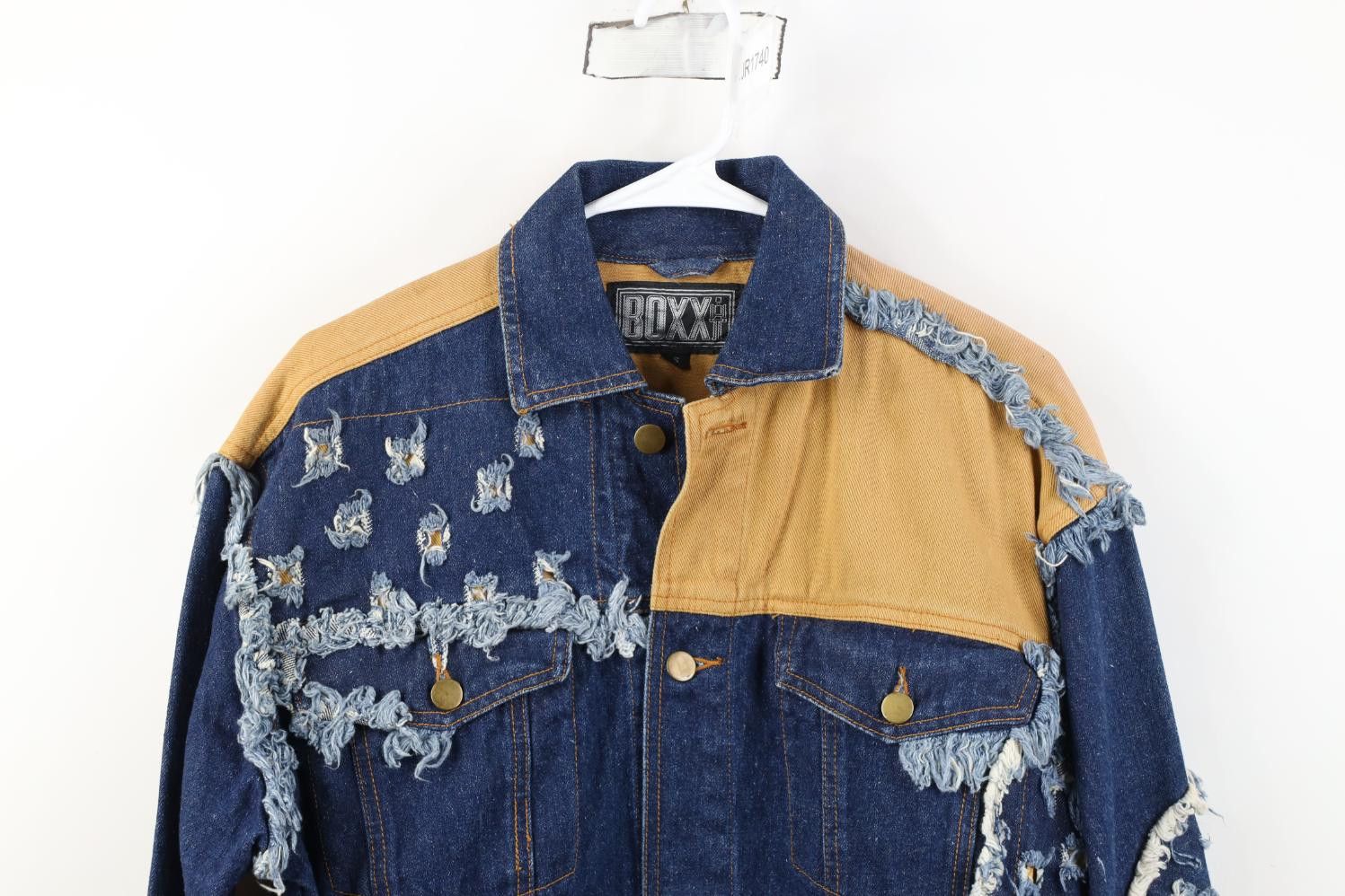 Vintage Deadstock Vintage 90s Streetwear Patch Denim Trucker Jacket Size US S / EU 44-46 / 1 - 2 Thumbnail