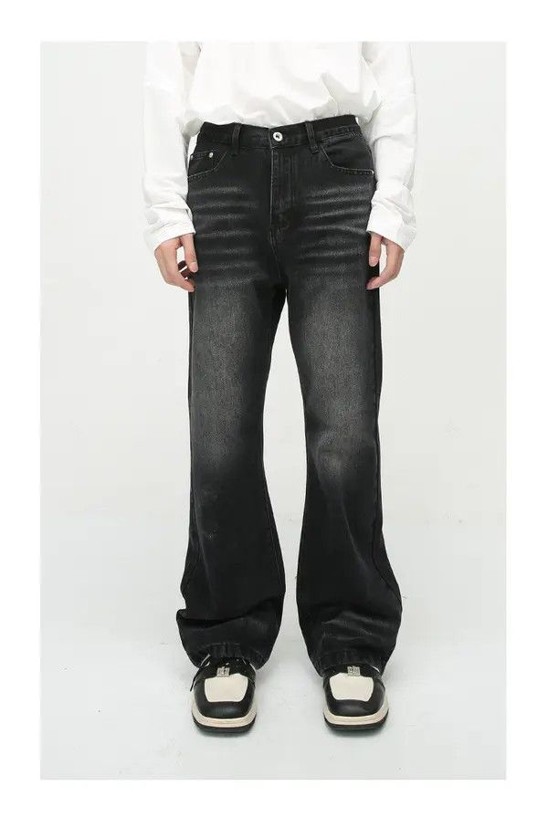 Japanese Brand Hitomi x Miku Men's loose distressed washed flared jeans Size US 32 / EU 48 - 7 Thumbnail