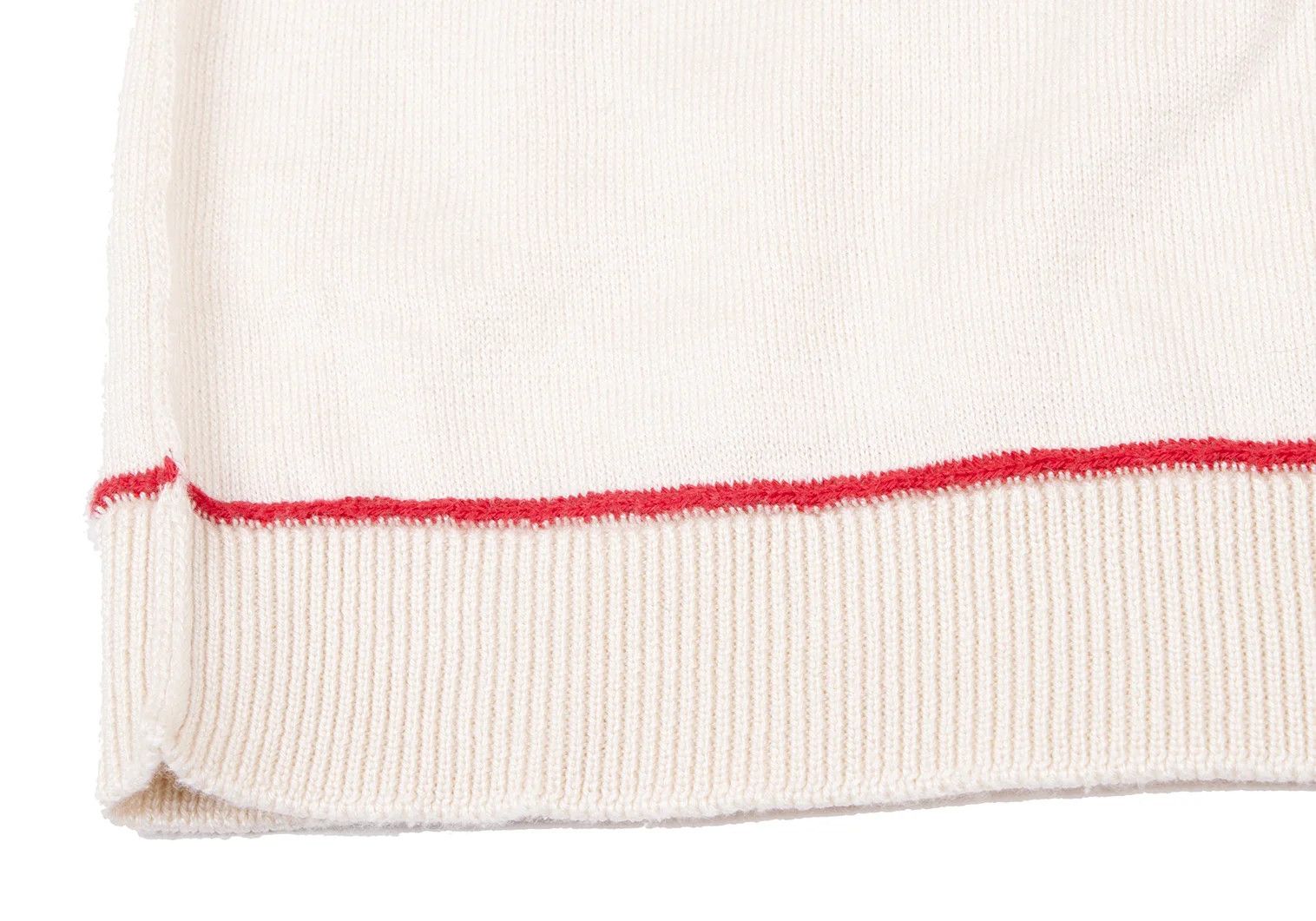 Maison Margiela Color-Stitch Design Knit Sweater in Ivory, Size M Size US M / EU 48-50 / 2 - 7 Thumbnail