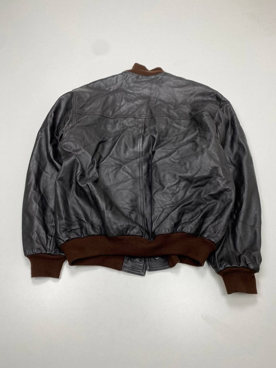 Vintage Lord Max Vintage Leather Bomber Jacket 80s Men XL Size US XL / EU 56 / 4 - 11 Thumbnail