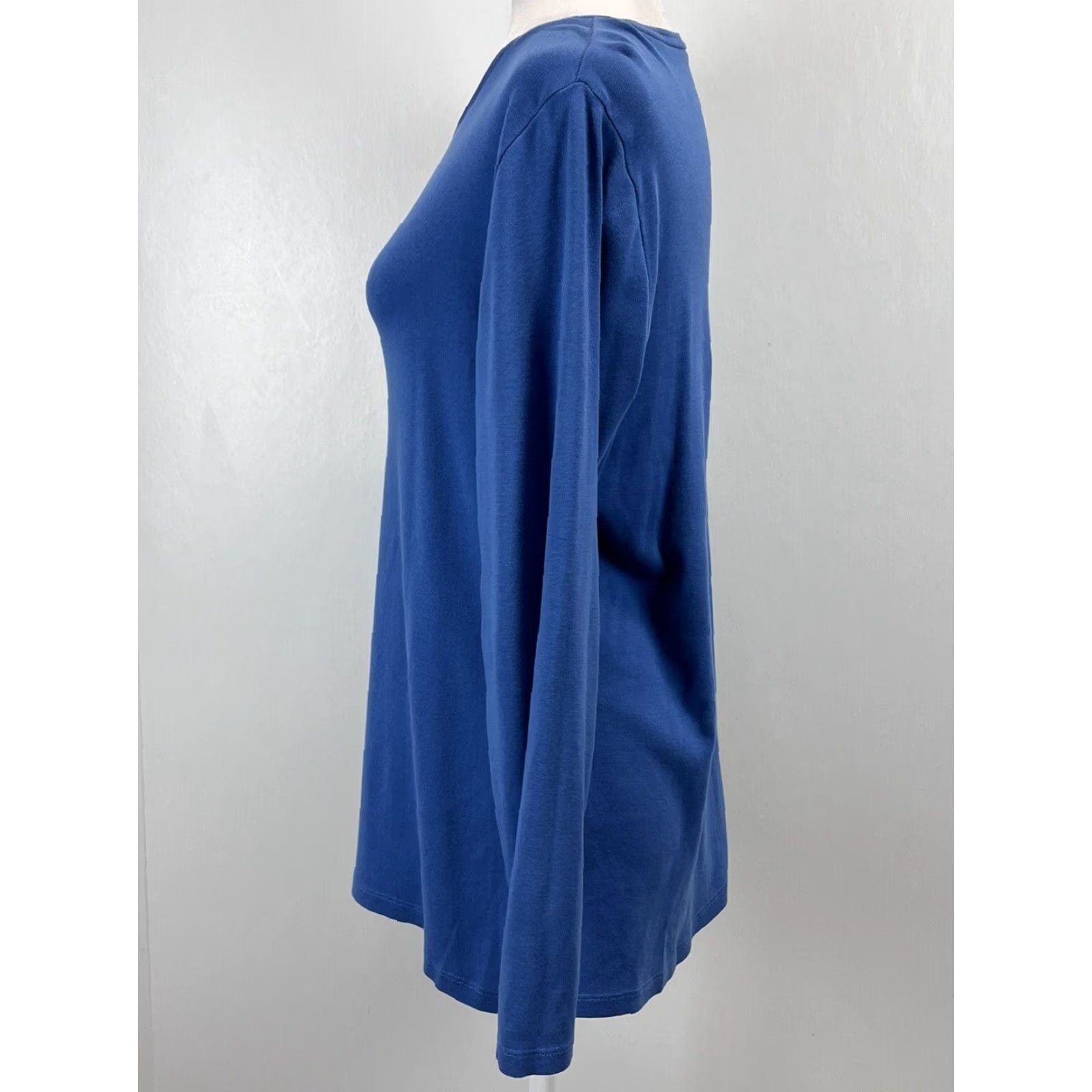 Vintage Chico's Women's Blue Long Sleeve Casual Cotton Shirt X-Large Size XL / US 12-14 / IT 48-50 - 2 Thumbnail