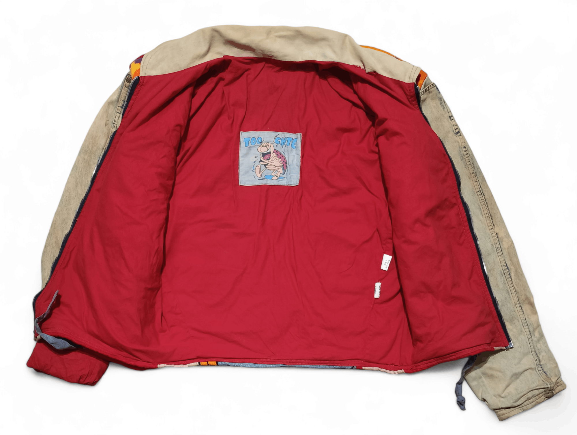 Too Cute Guetta Bros. Vintage Road Runner Wile TOO CUTE Guetta Bros Denim Jacket Size US XL / EU 56 / 4 - 5 Thumbnail