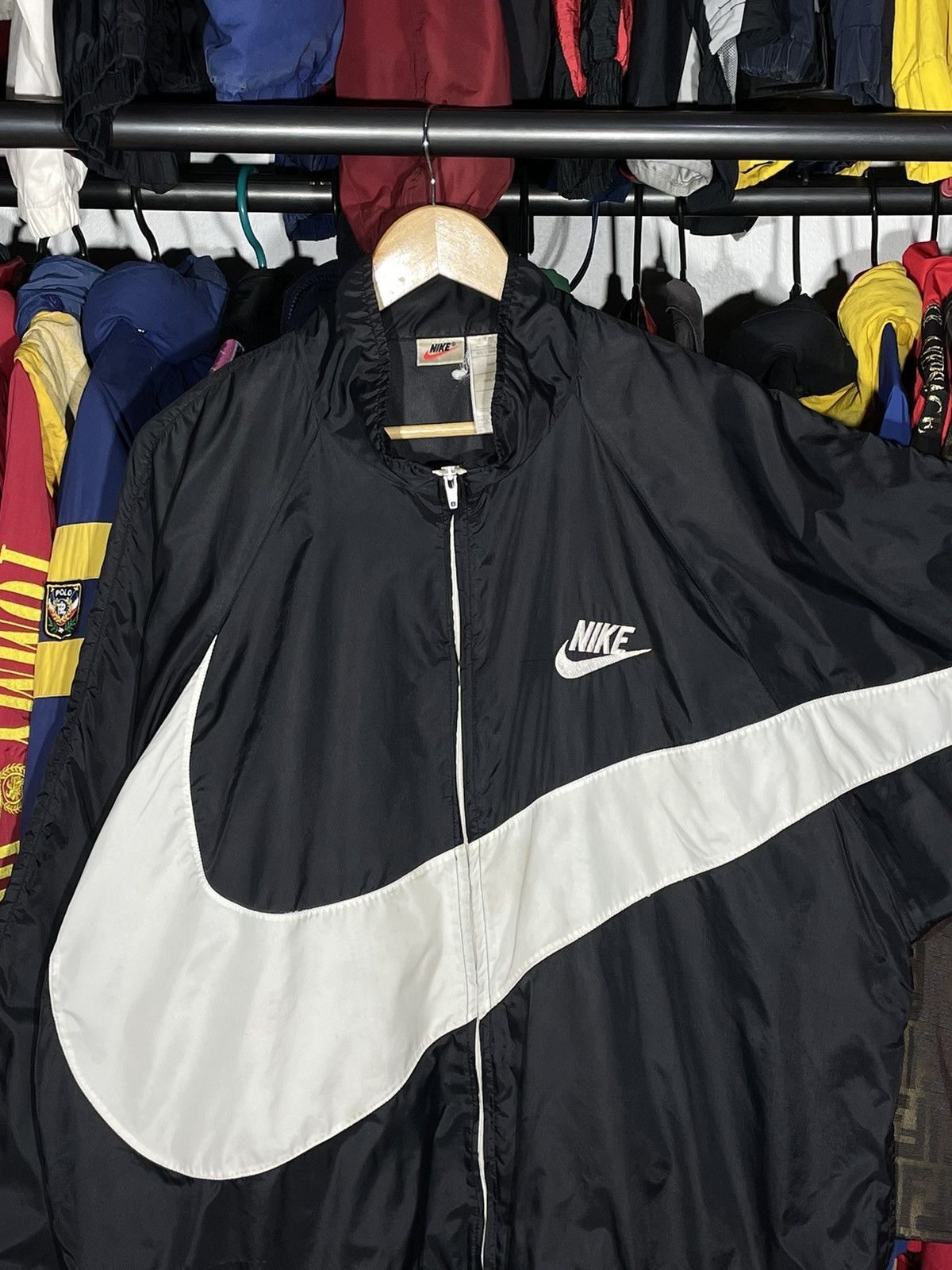 Nike × Vintage Windbreaker Nike Big Swoosh Vintage 90’s Size US XL / EU 56 / 4 - 5 Thumbnail
