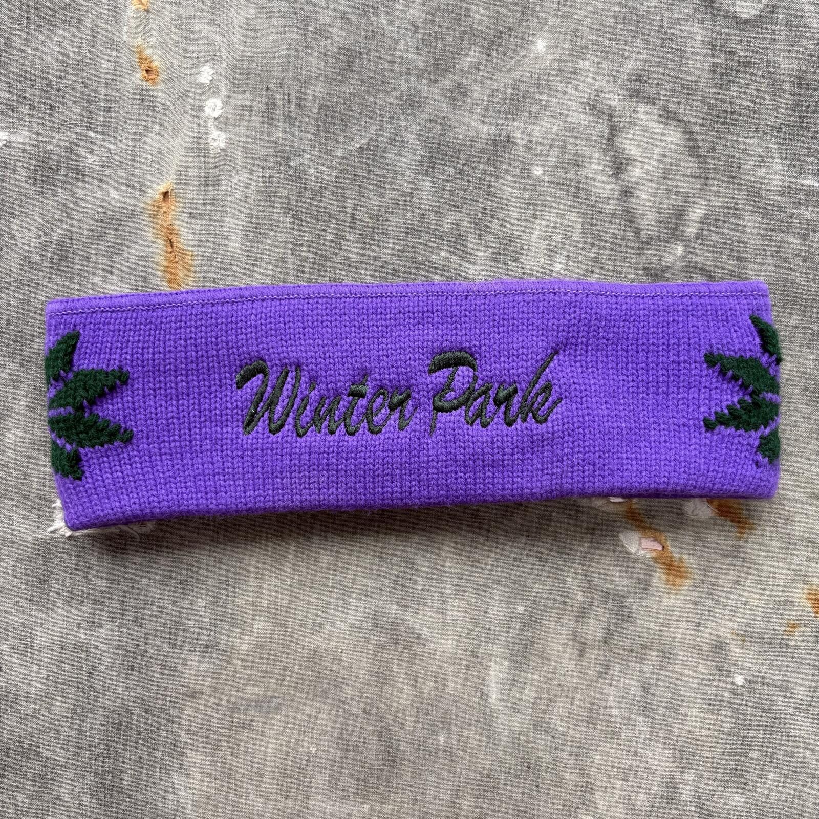 Vintage Vintage 80s 90s Winter Park Snowflakes Purple Ski Headband Size ONE SIZE - 1 Thumbnail