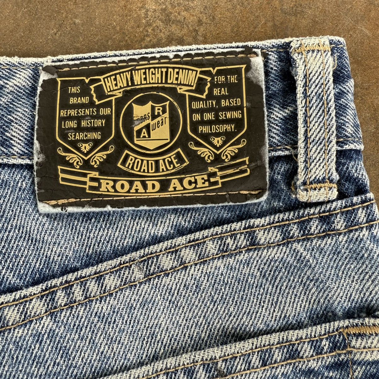 Japanese Brand VINTAGE ROAD ACE HEAVY WEIGHT DENIM JEAN PANTS Size US 29 - 14 Thumbnail
