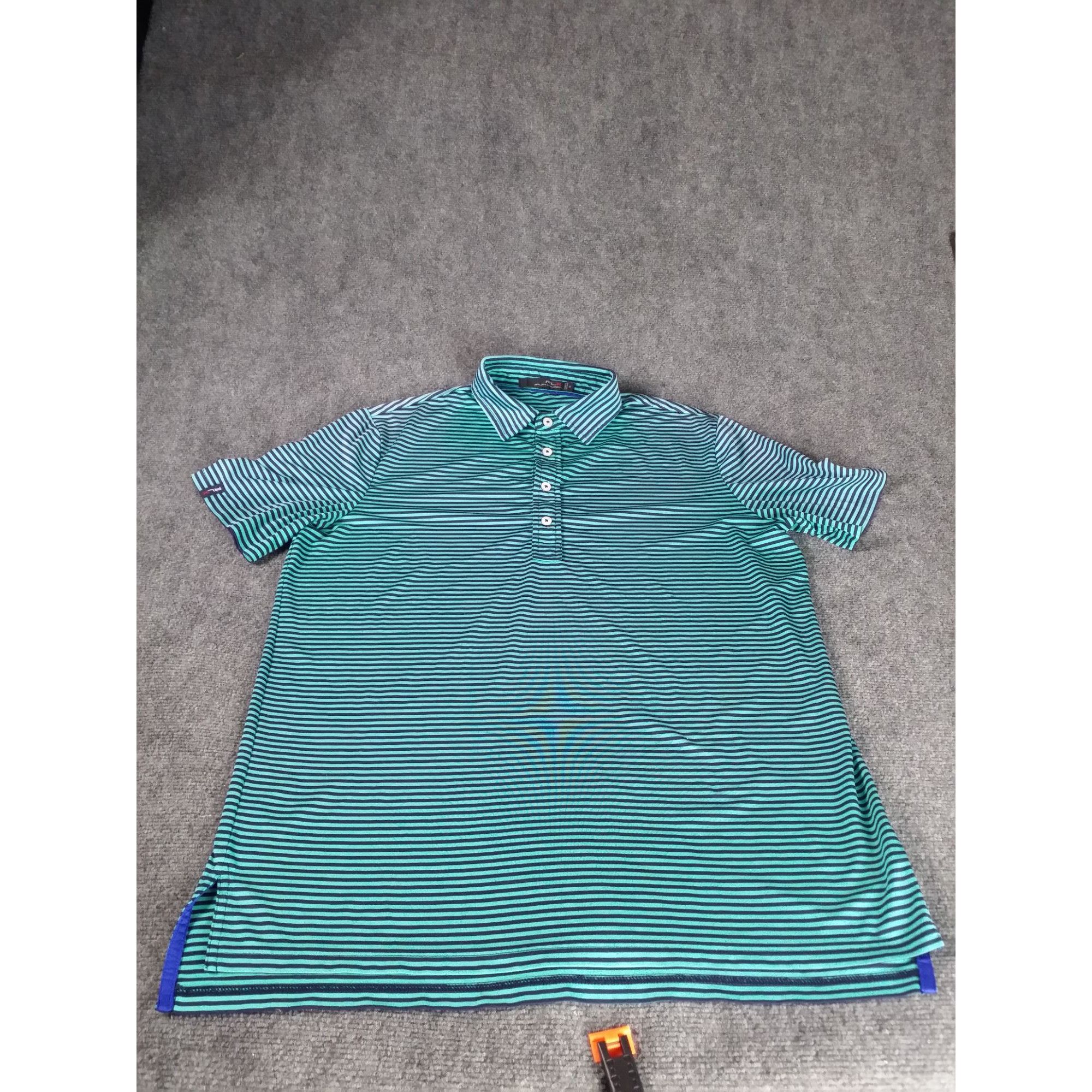 RLX Ralph Lauren RLX Ralph Lauren Polo Shirt Men Sz M Striped Blue Green Golf Size US M / EU 48-50 / 2 - 1 Thumbnail