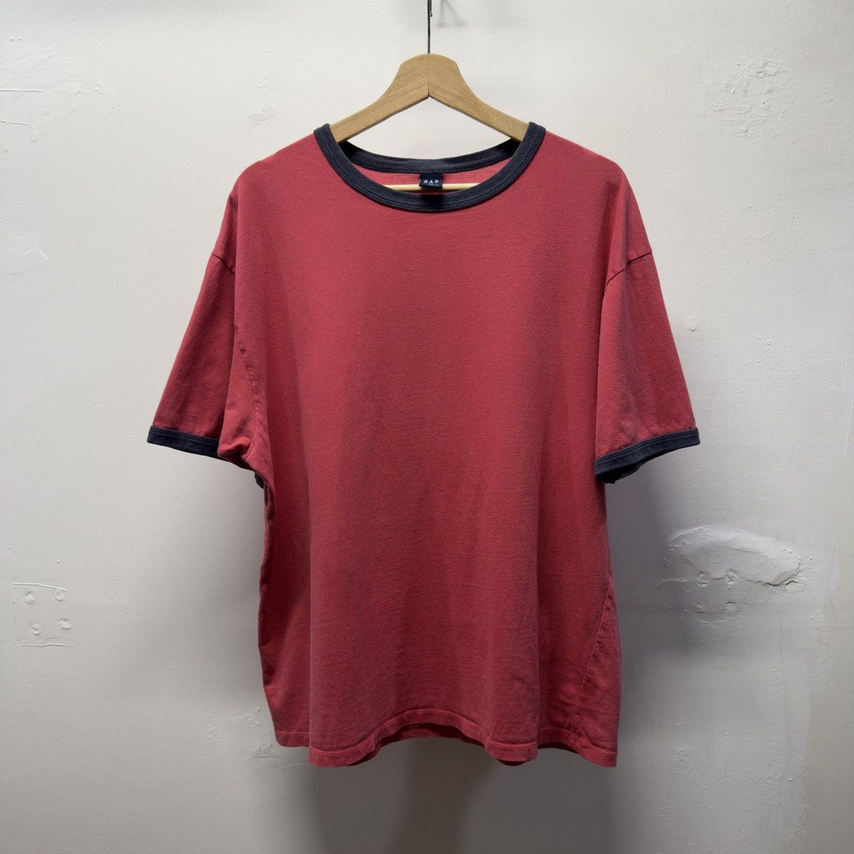 Vintage Gap Faded Red Blue Ringer Shirt ERD Grunge RRL Chrome Size US XL / EU 56 / 4 - 1 Thumbnail