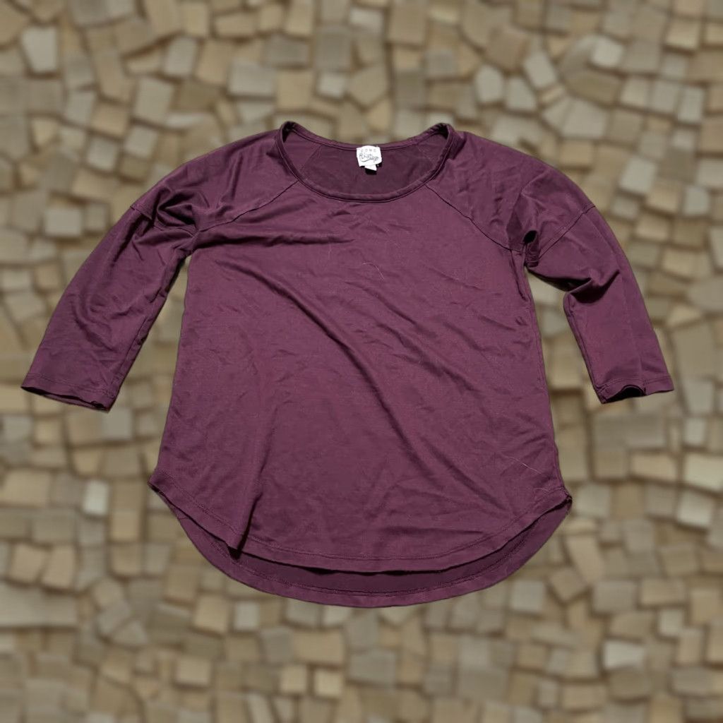 Vintage Como Shirt, Women's S Red Long Sleeve Round Neck, Striped, Basic, Modern, Casual, Regular, Fall Spring Summer, Women, T-Shirt Size S / US 4 / IT 40 - 1 Thumbnail