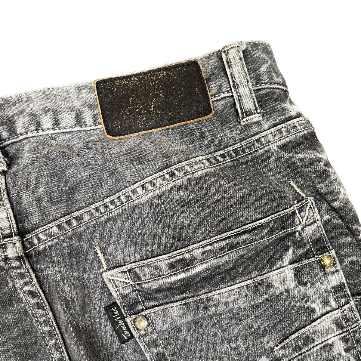 If Six Was Nine Tornado Mart Charcoal Washed Flare Grunge Jeans Size US 30 / EU 46 - 8 Thumbnail