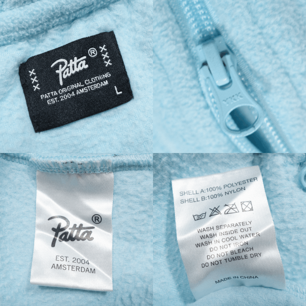Patta Nylon Panelled Fleece Hoodie Size US L / EU 52-54 / 3 - 8 Thumbnail