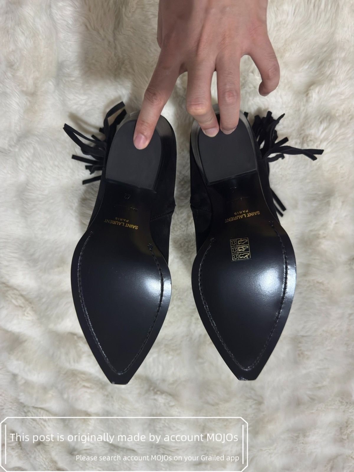 Saint Laurent Paris Sz 42 Saint Laurent Paris Lukas 40 Zip Frin Boots mojos1635 Size US 9 / EU 42 - 5 Thumbnail
