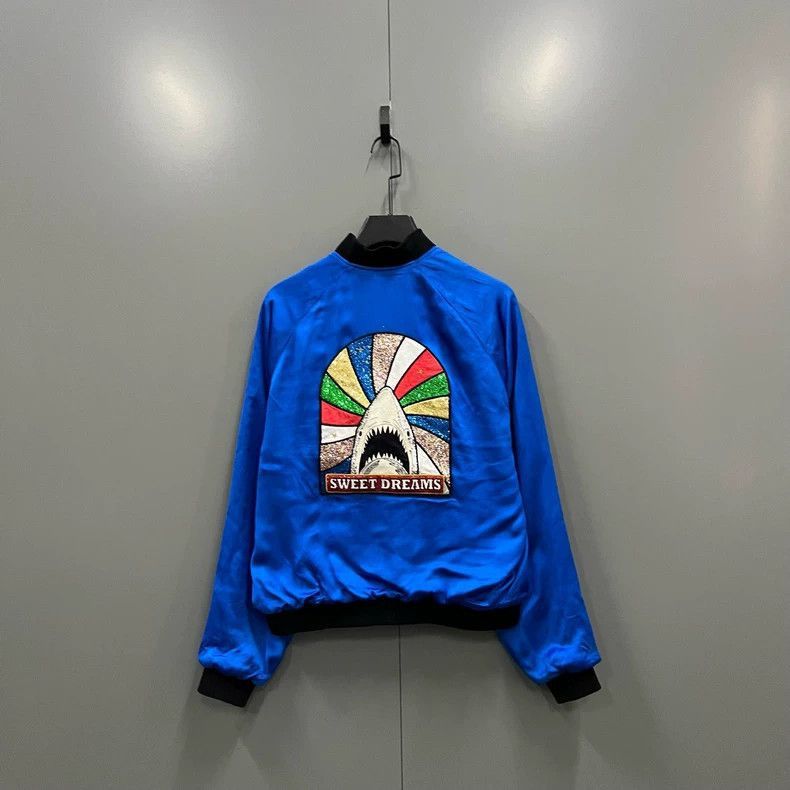Saint Laurent Paris Saint Laurent Silk Shark Patch Jacket-