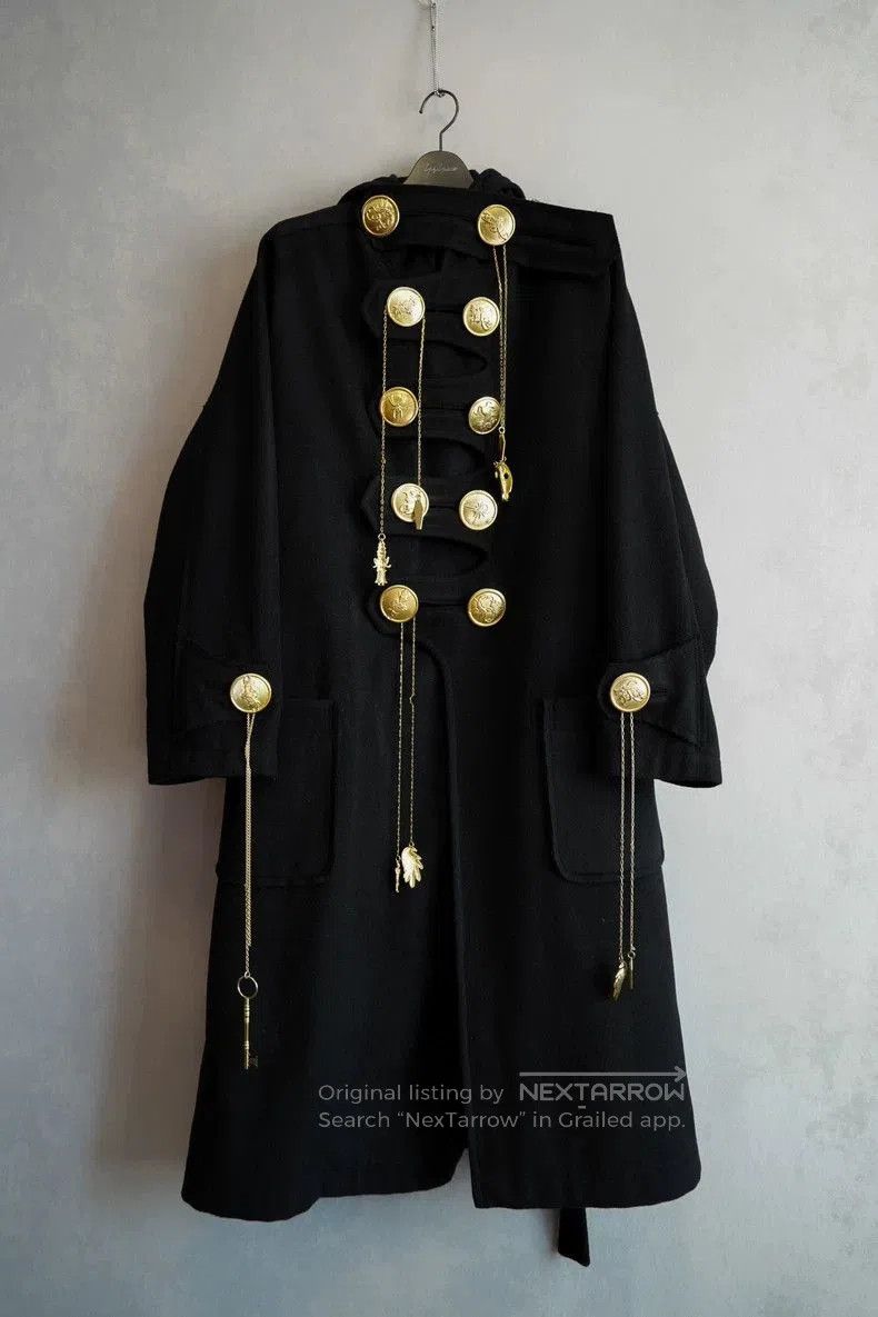 Yohji Yamamoto Yohji Yamamoto 19AW Gold Button Hooded Coat. Size US L / EU 52-54 / 3 - 1 Thumbnail