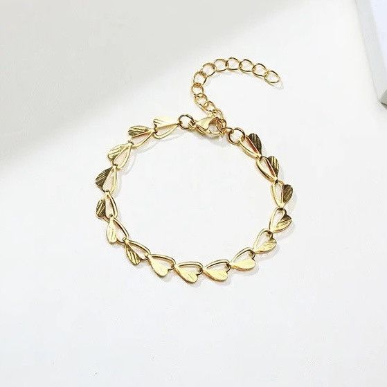 Other Heart Leaves Chain Bracelet Size ONE SIZE - 1 Thumbnail